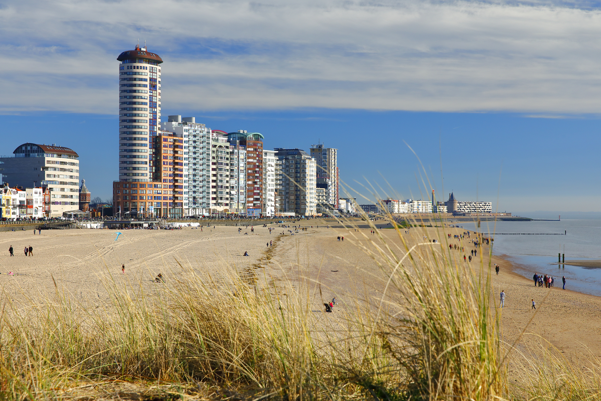 skyline of vlissingen, walcheren, netherlands
