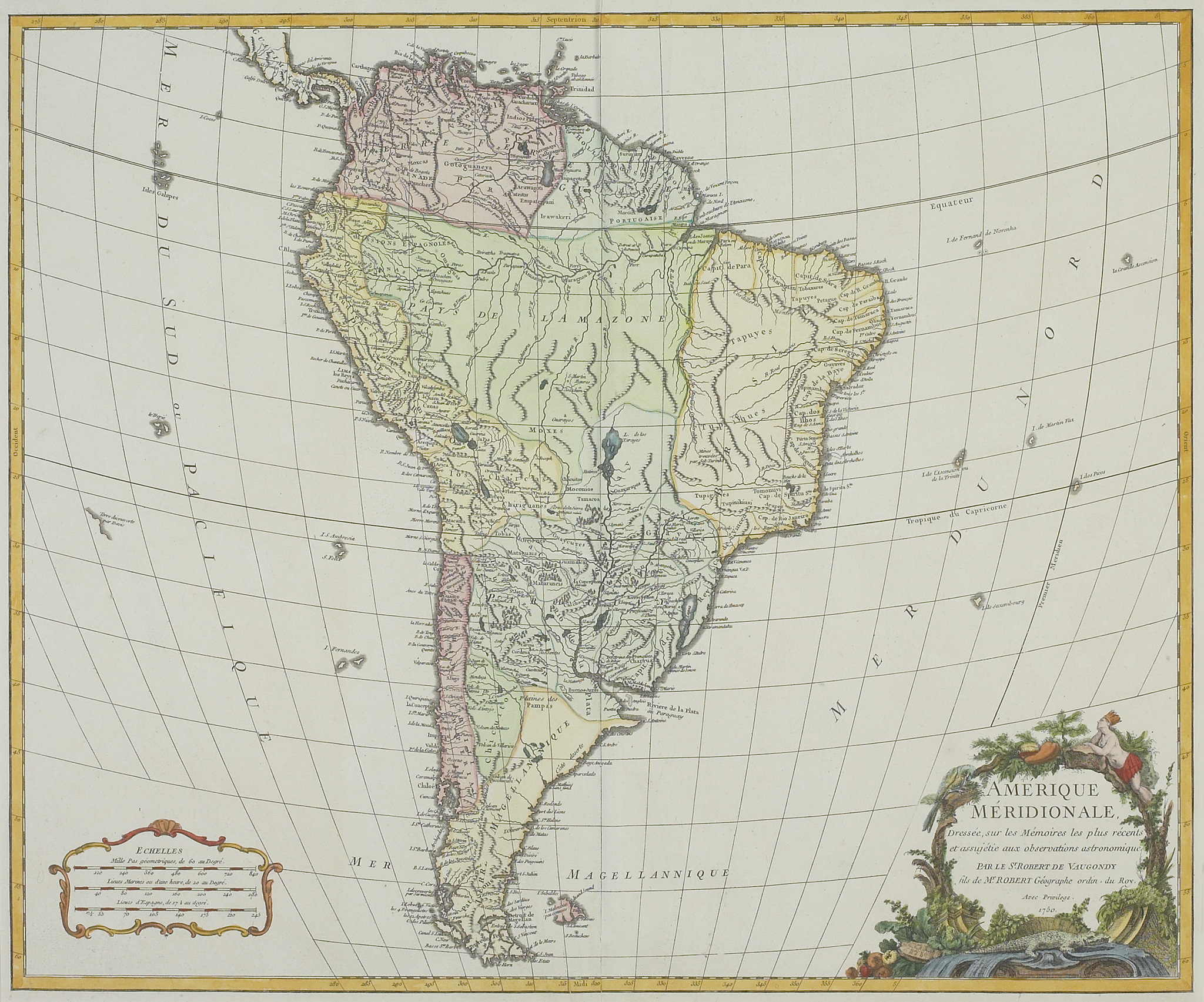 map of south america