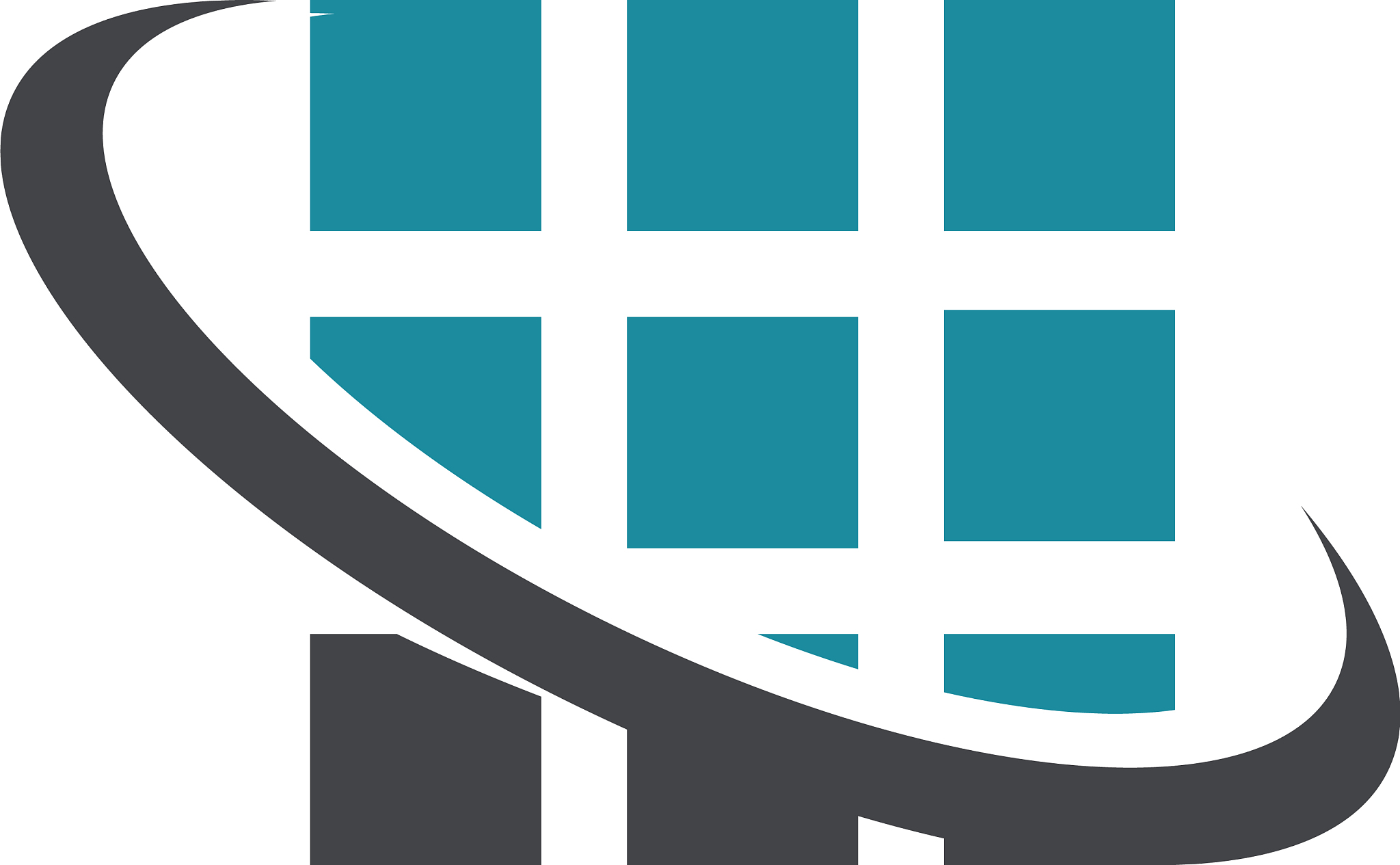 square pixel swoosh logo icon