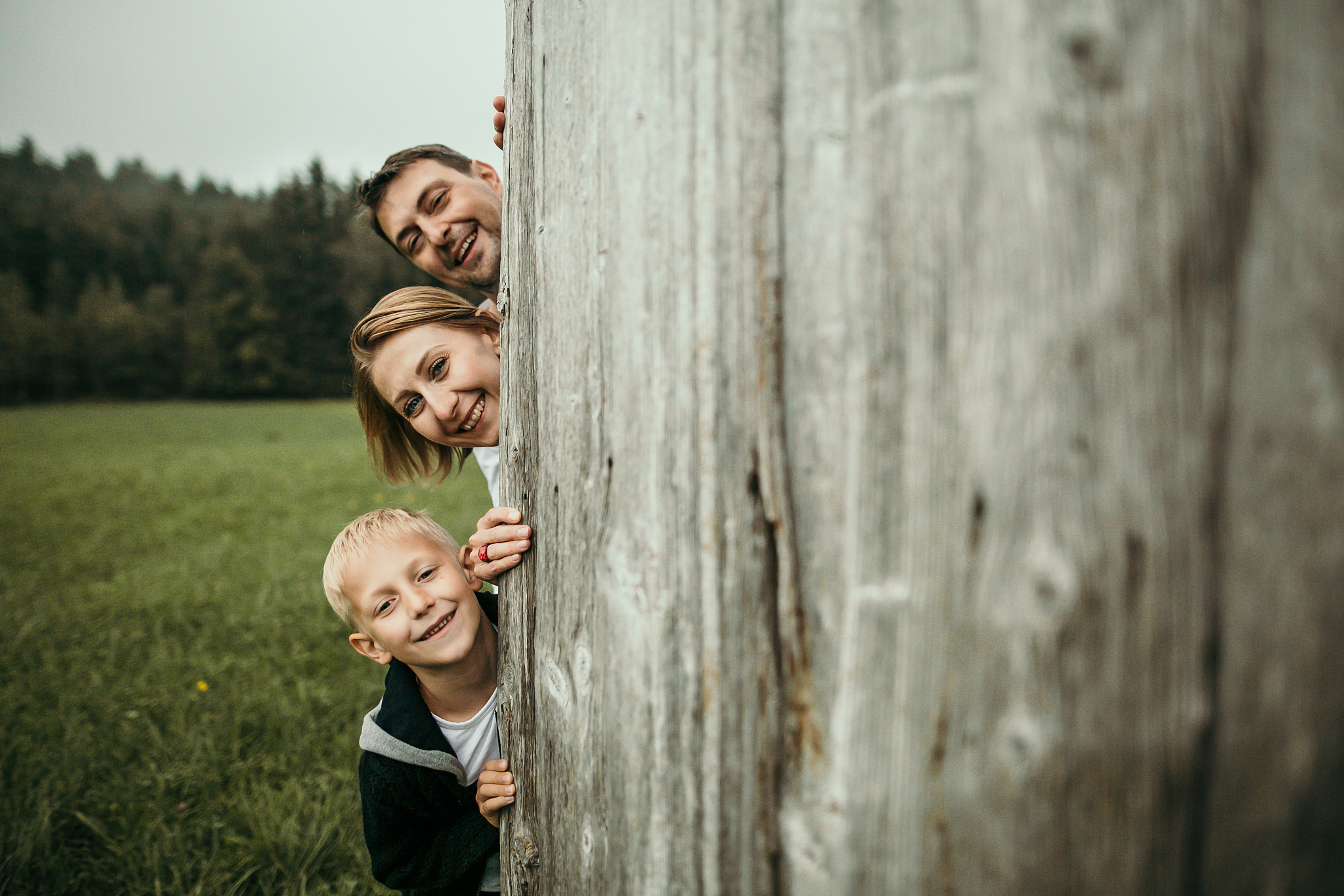 happy family in nature