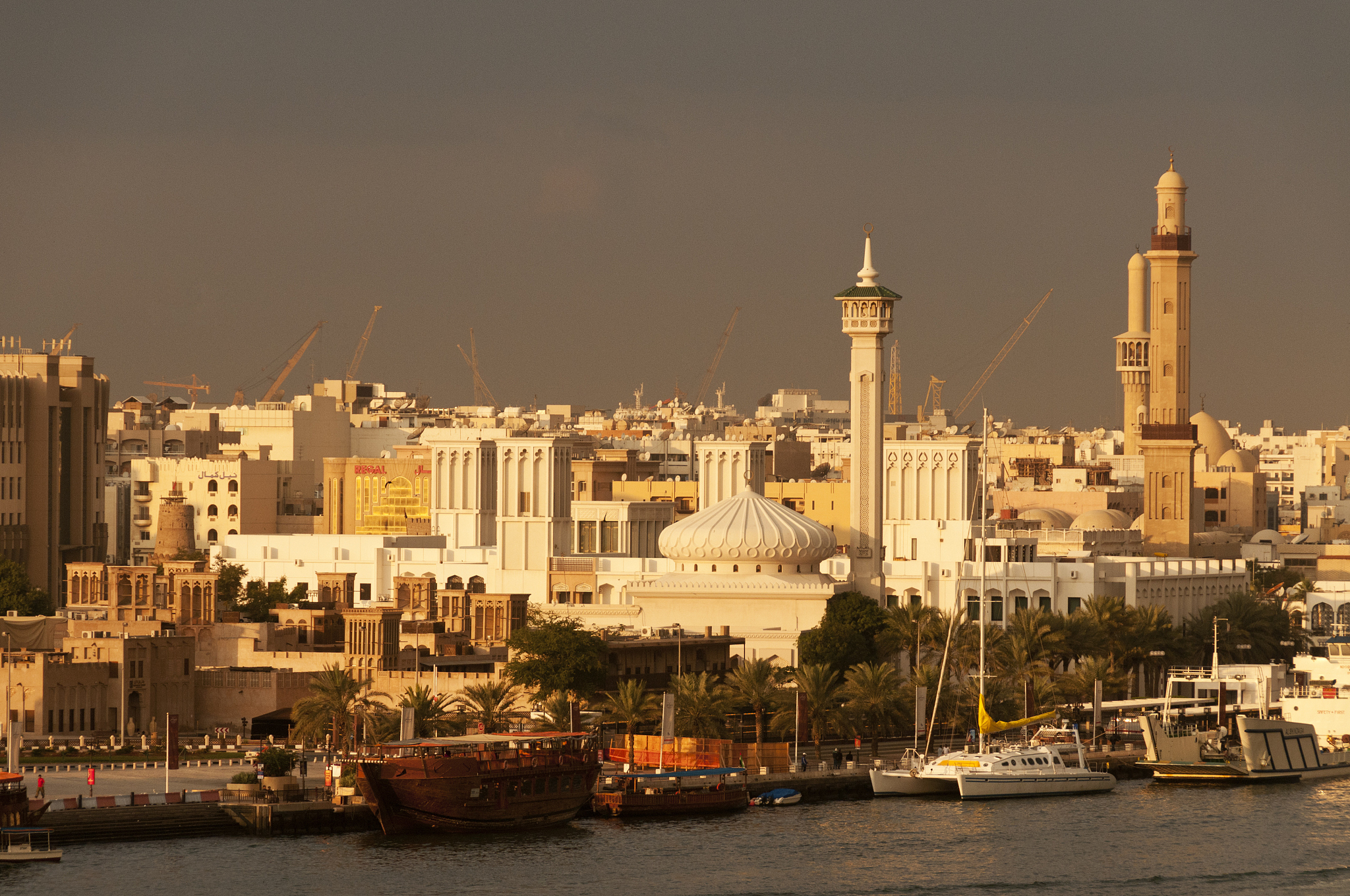 bur dubai skyline across dubai creek.