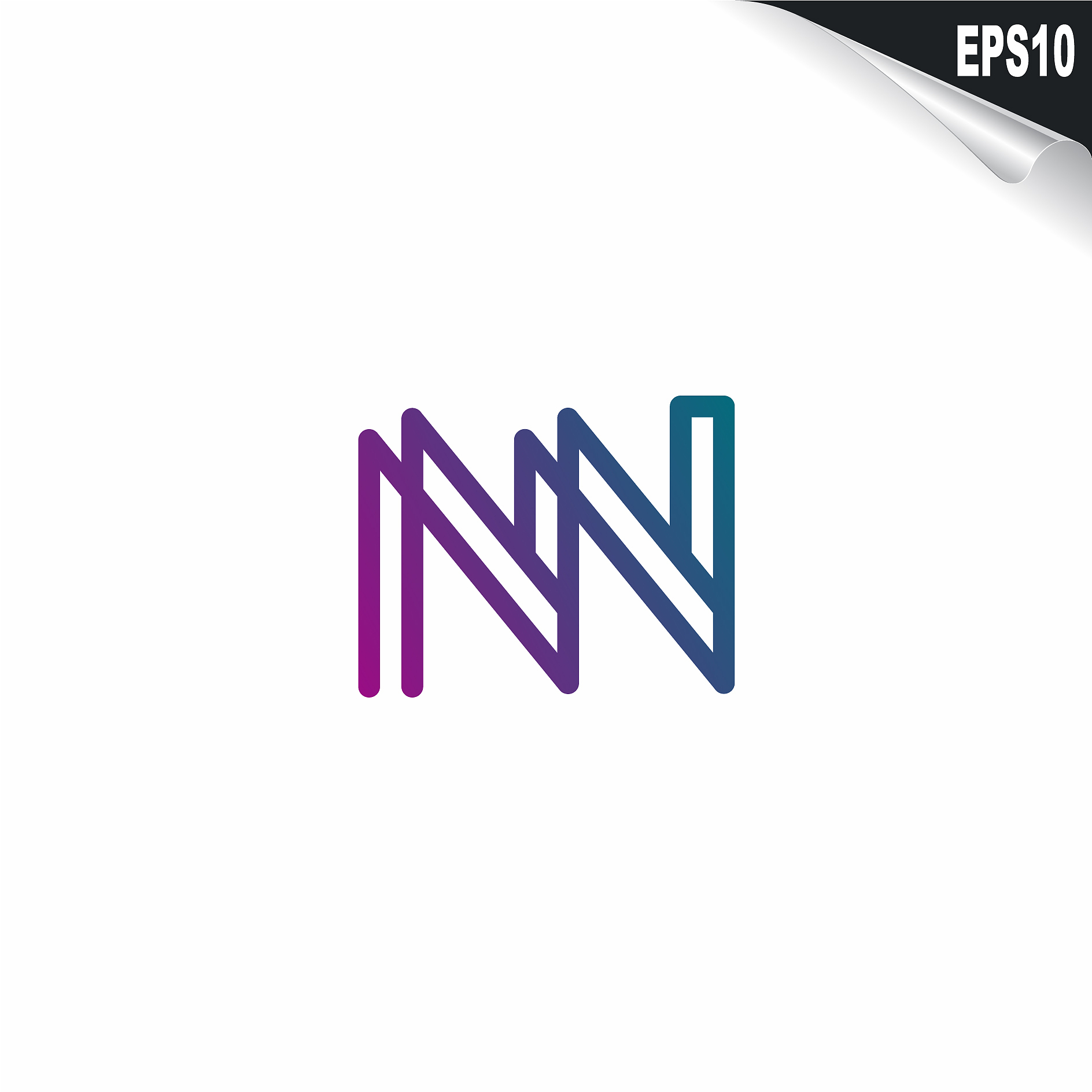 initial nn logo monogram design template simple