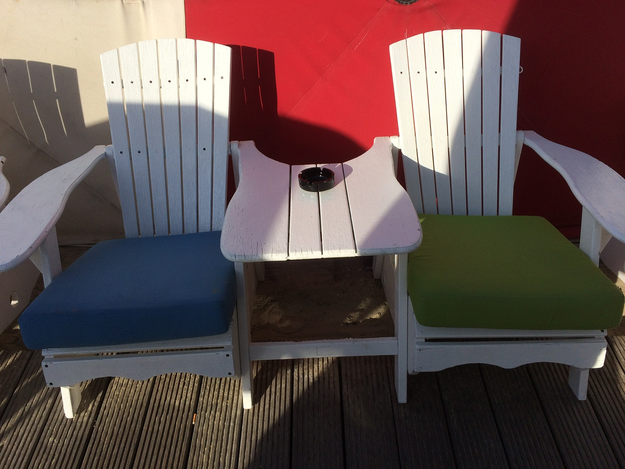 high angle view of empty chairs
