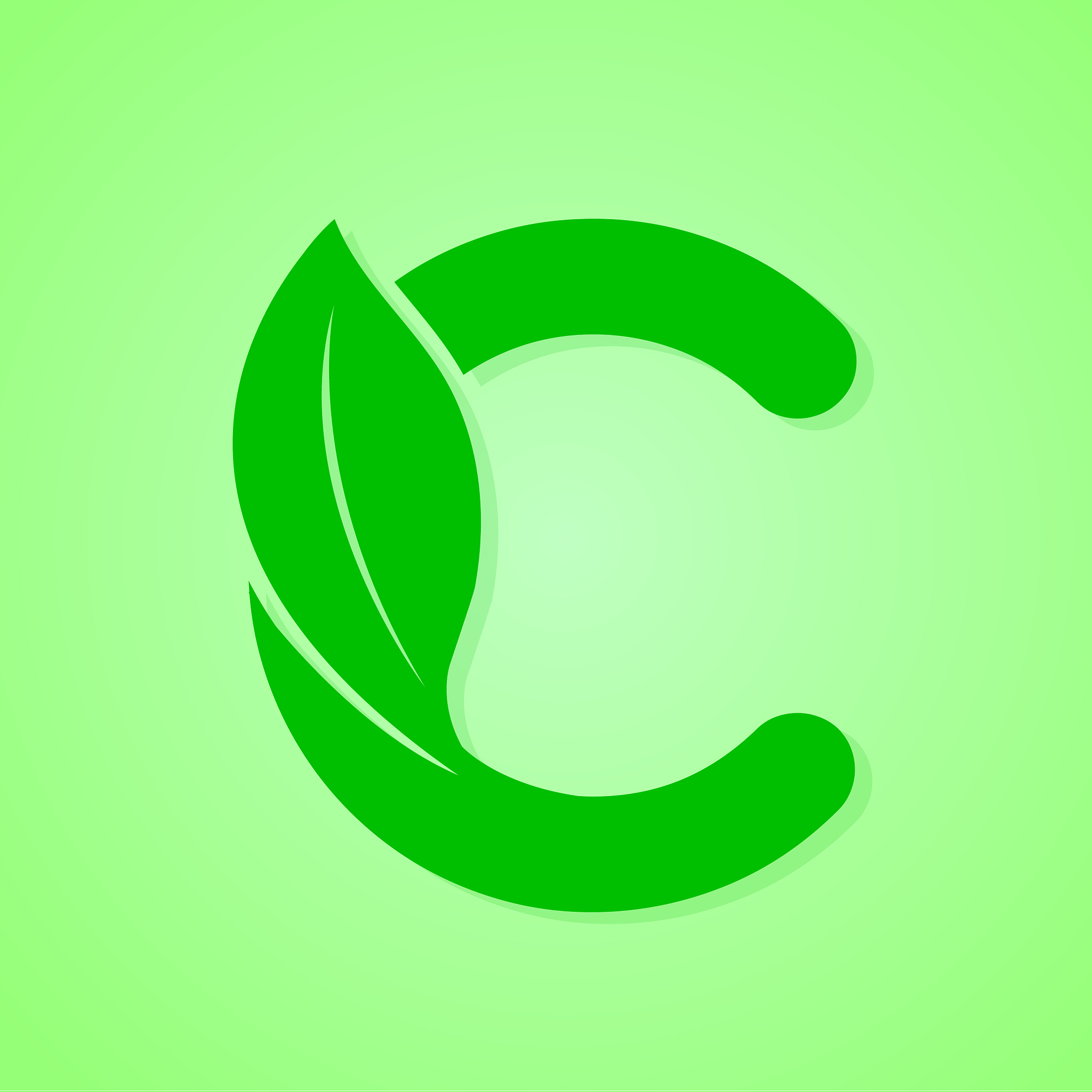 nature lettering for green ecology logo
