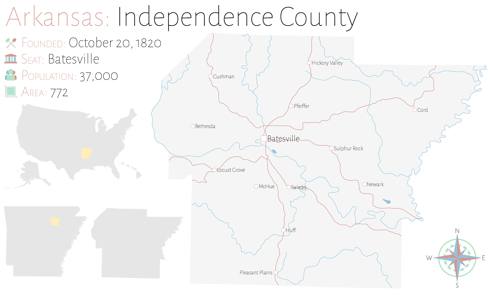 map independence county in arkansas