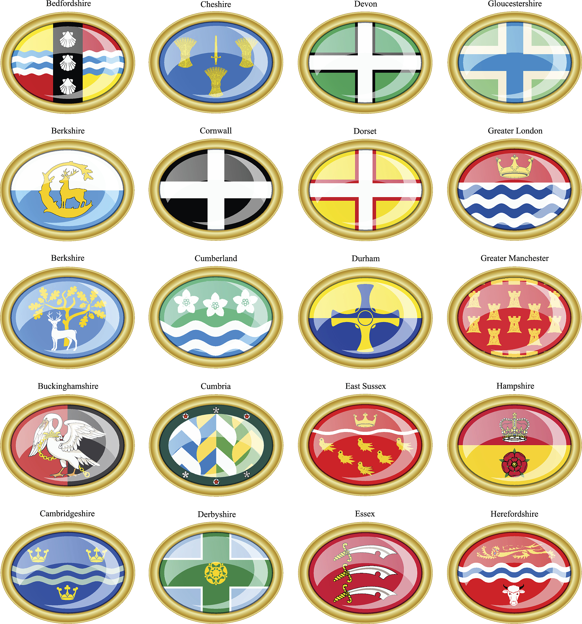 counties of england flags