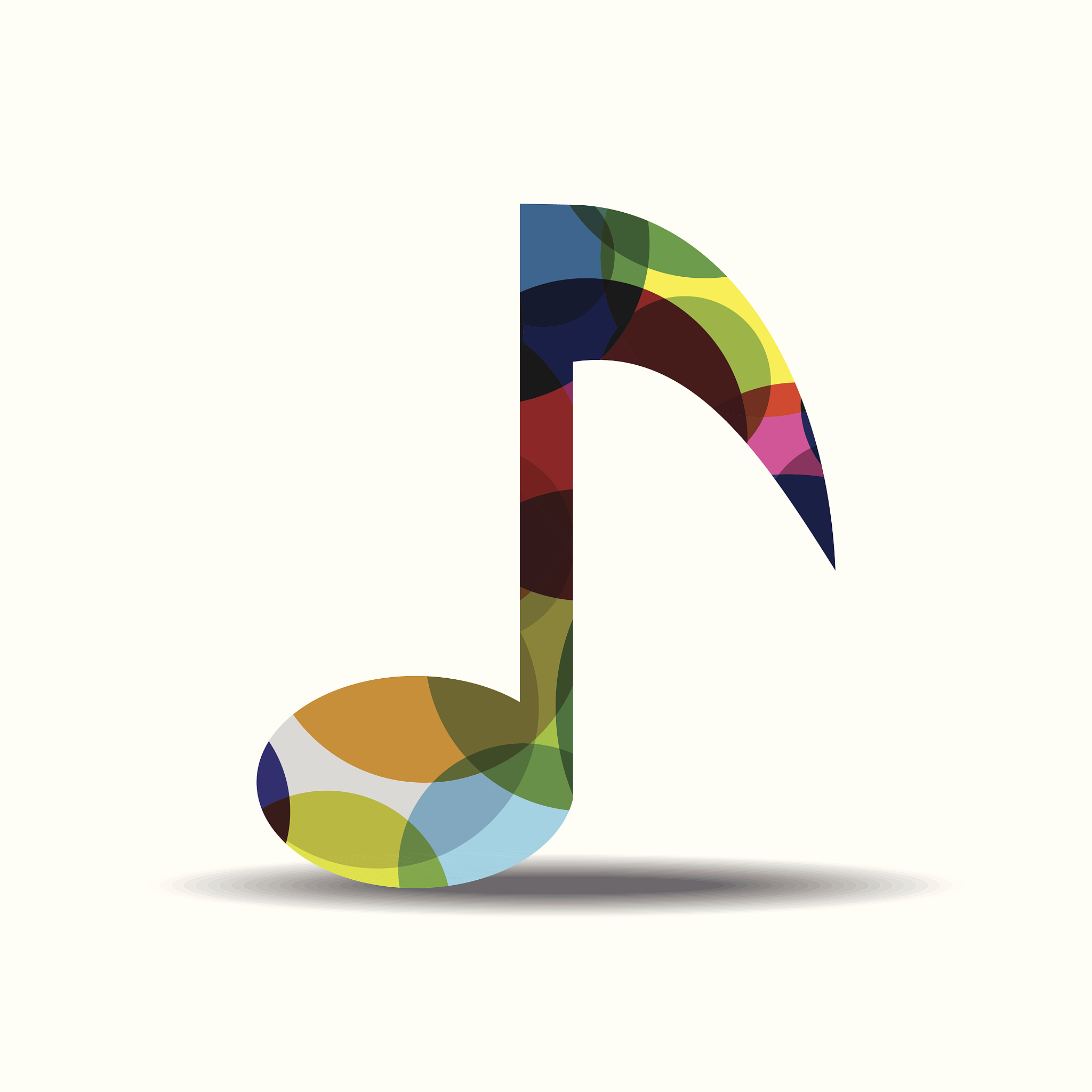 music notes colorful vector icon design