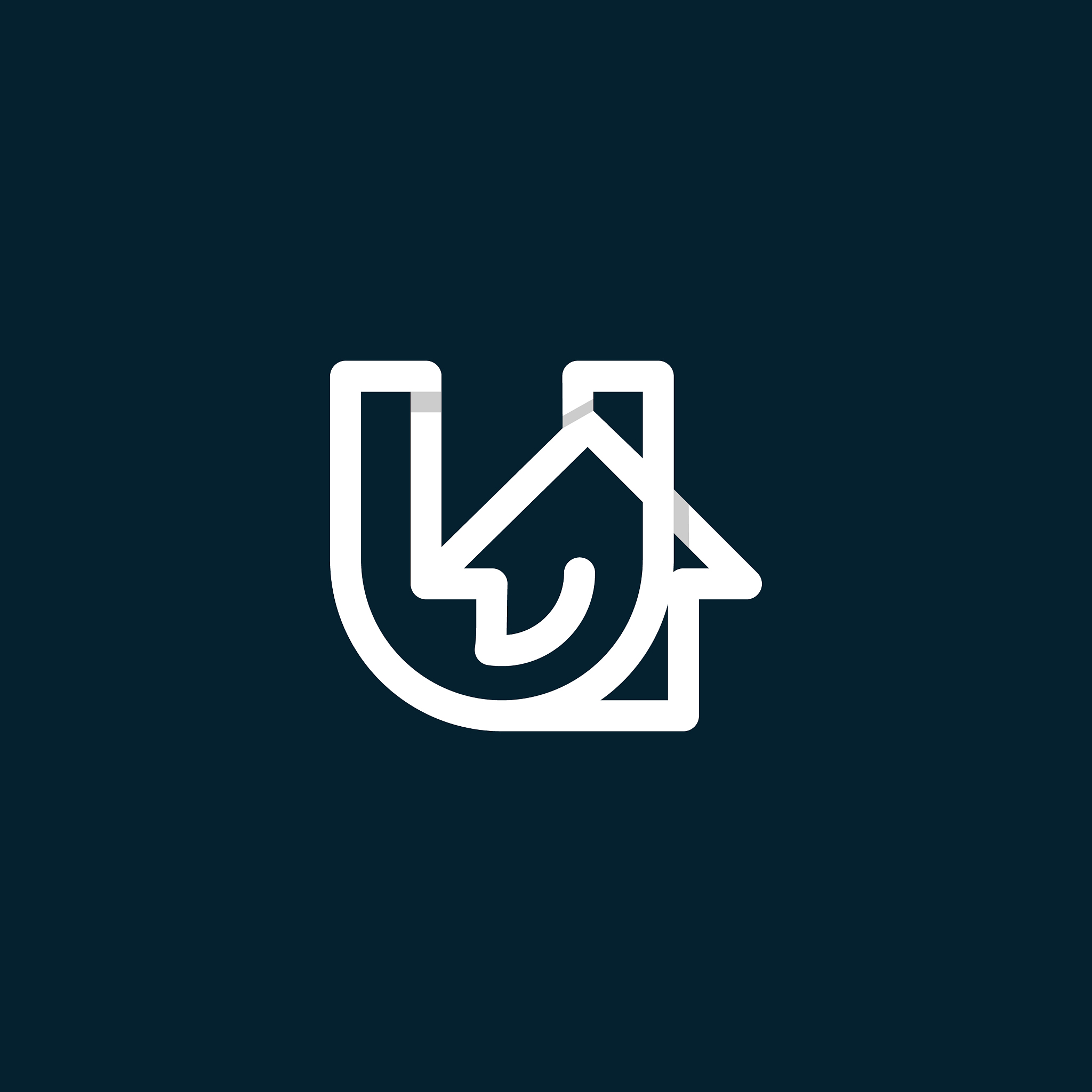 letter u home realty creative business logo