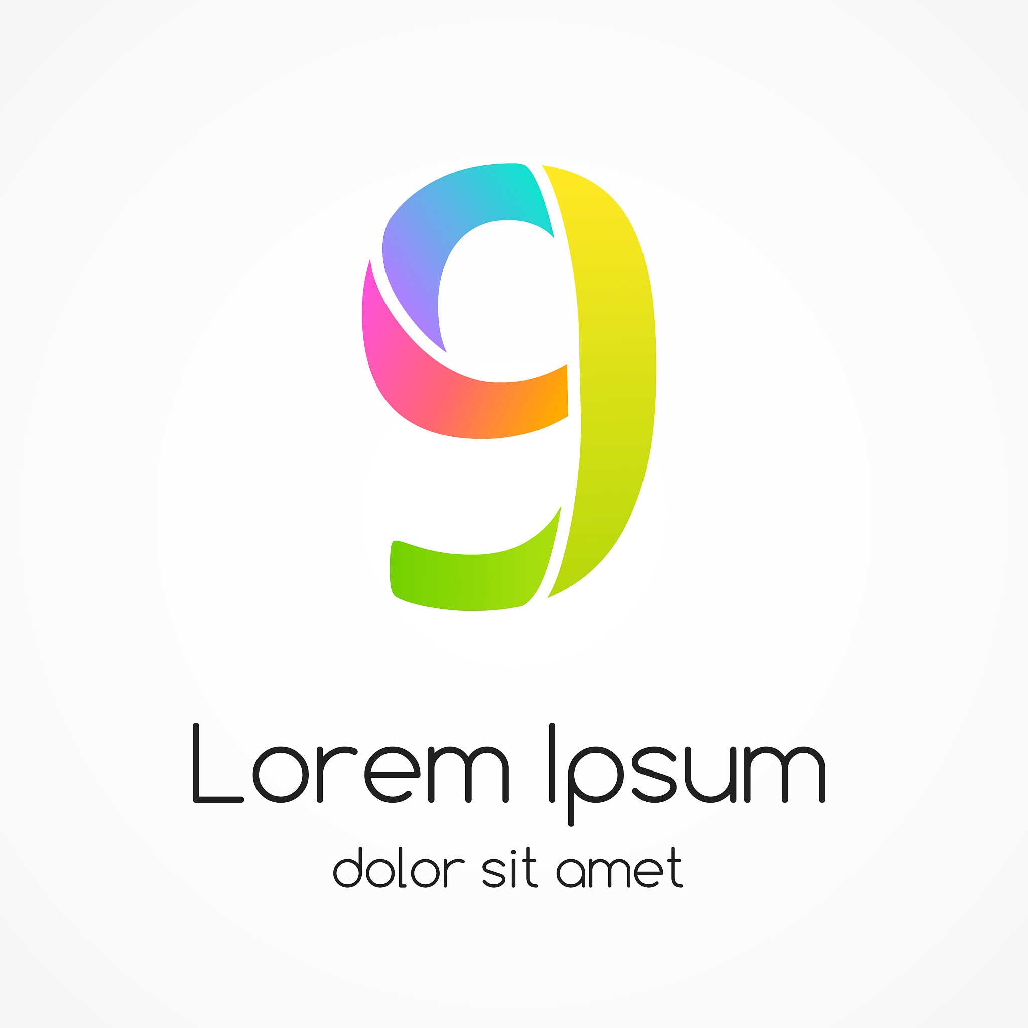 logo number 9 company design template
