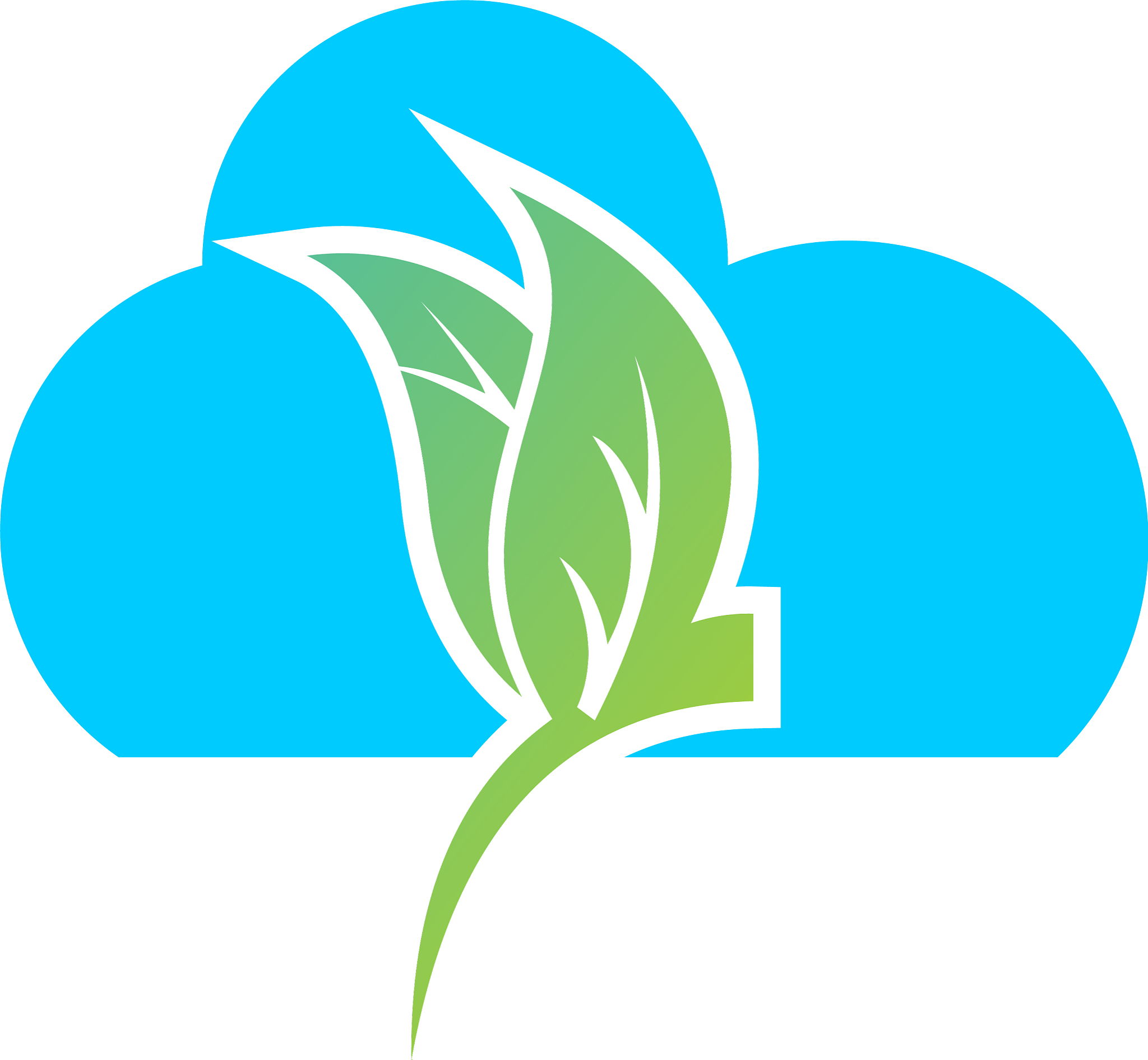 环卫管理平台Logo设计方案 - 绿色、蓝色，简洁现代