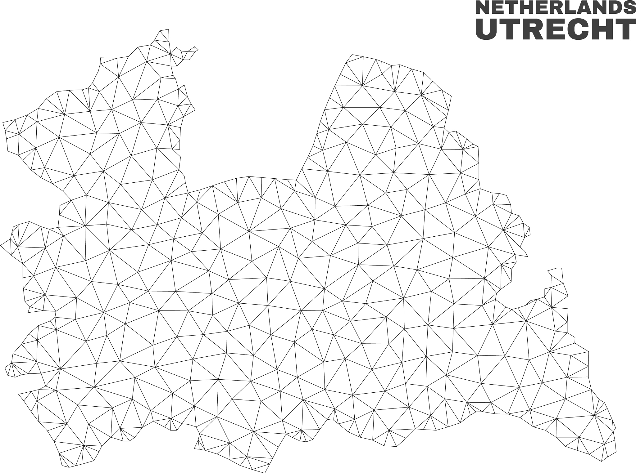 polygonal mesh utrecht province map