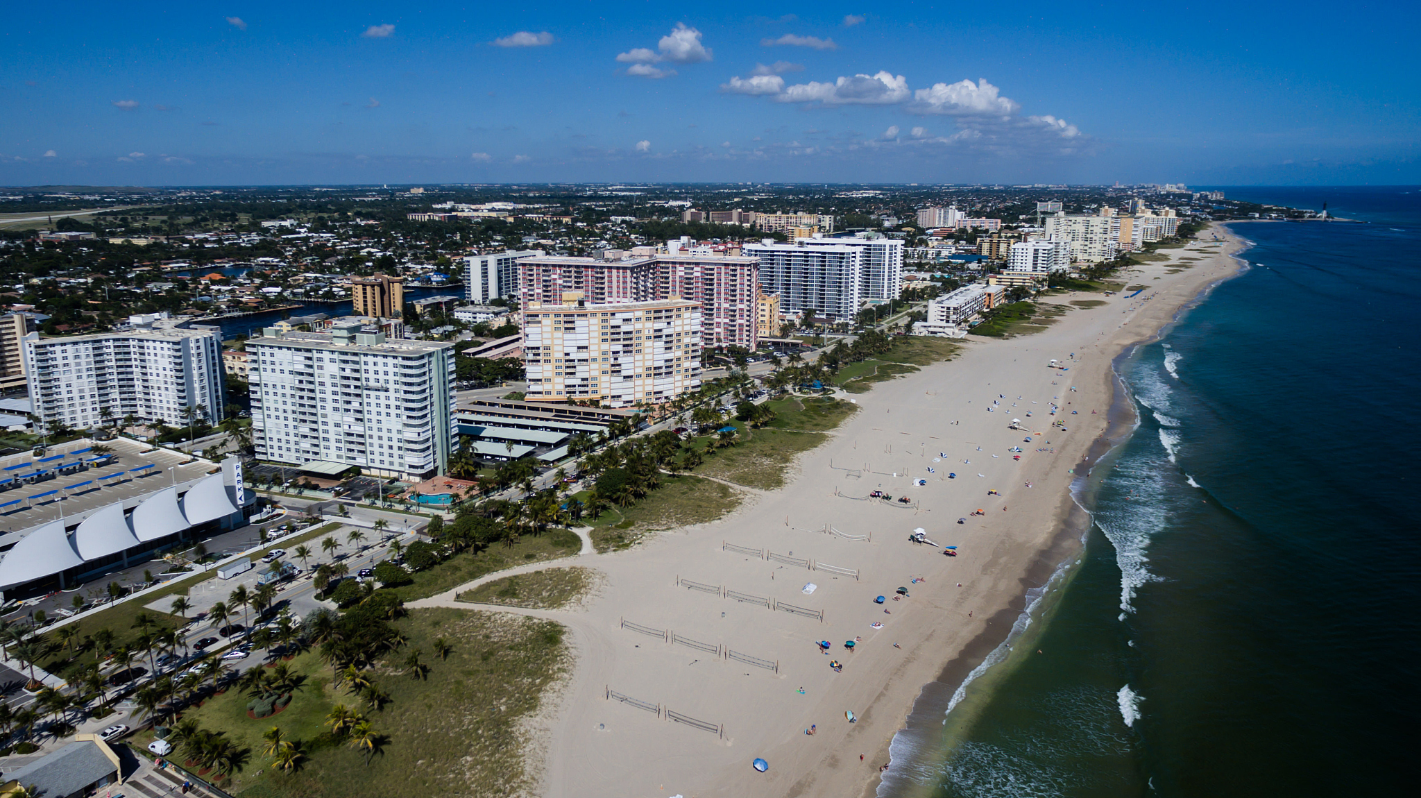 aerial view pompano beach