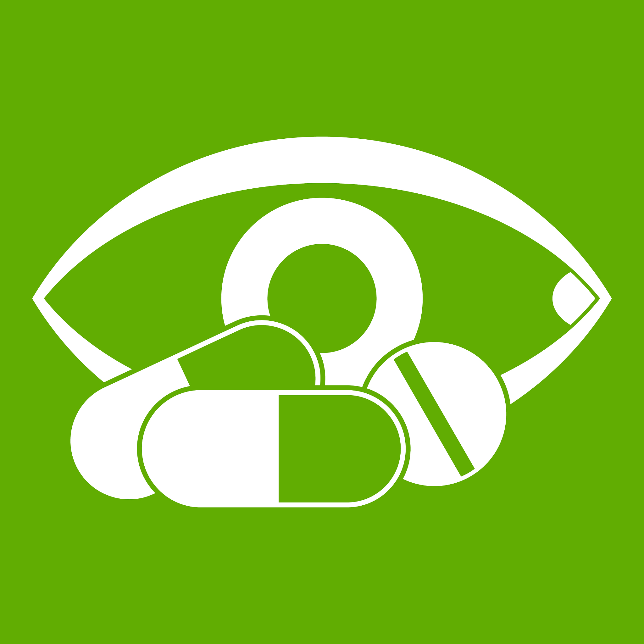 treatment of the eye icon green