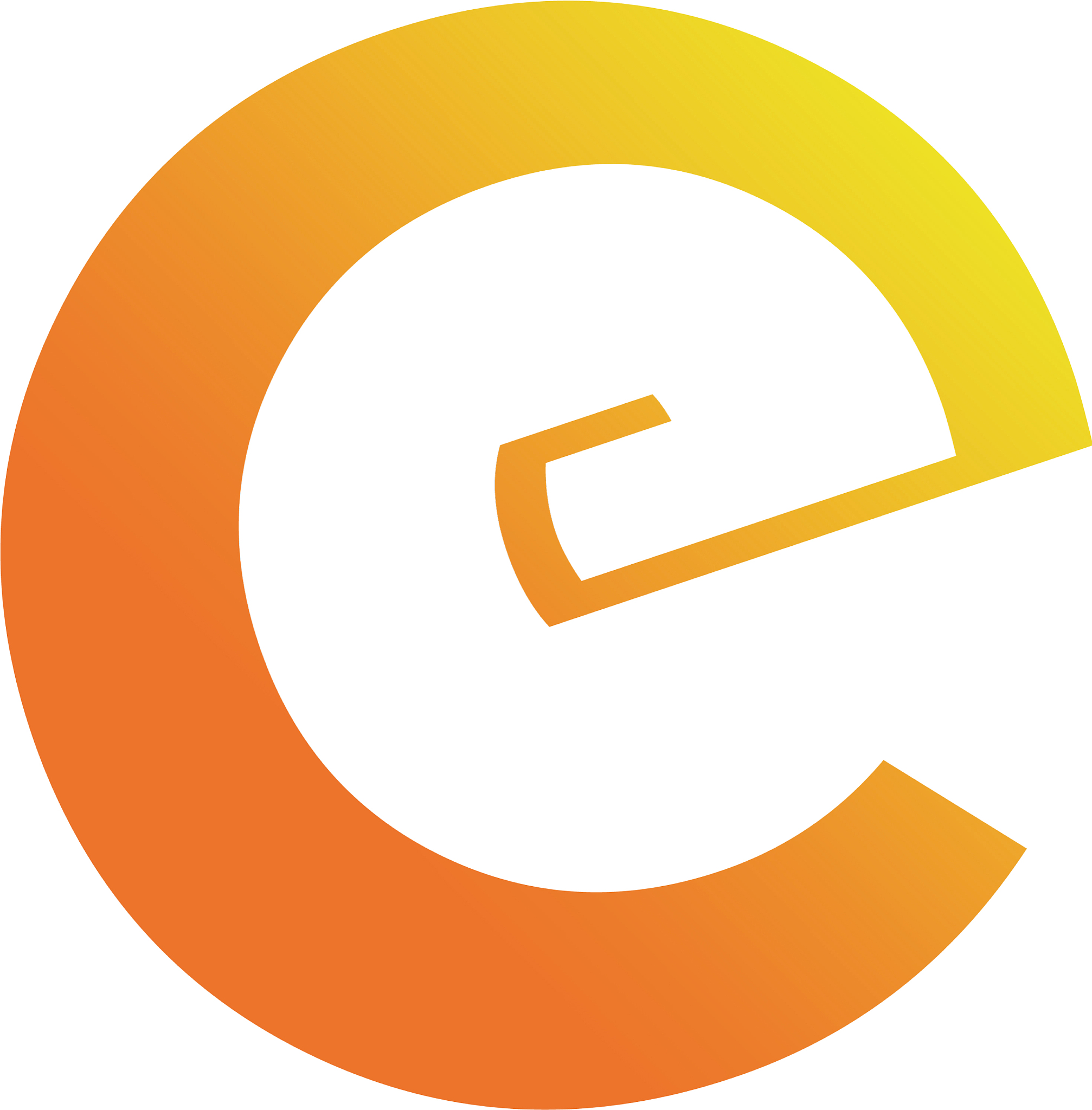 e creative initial logo design