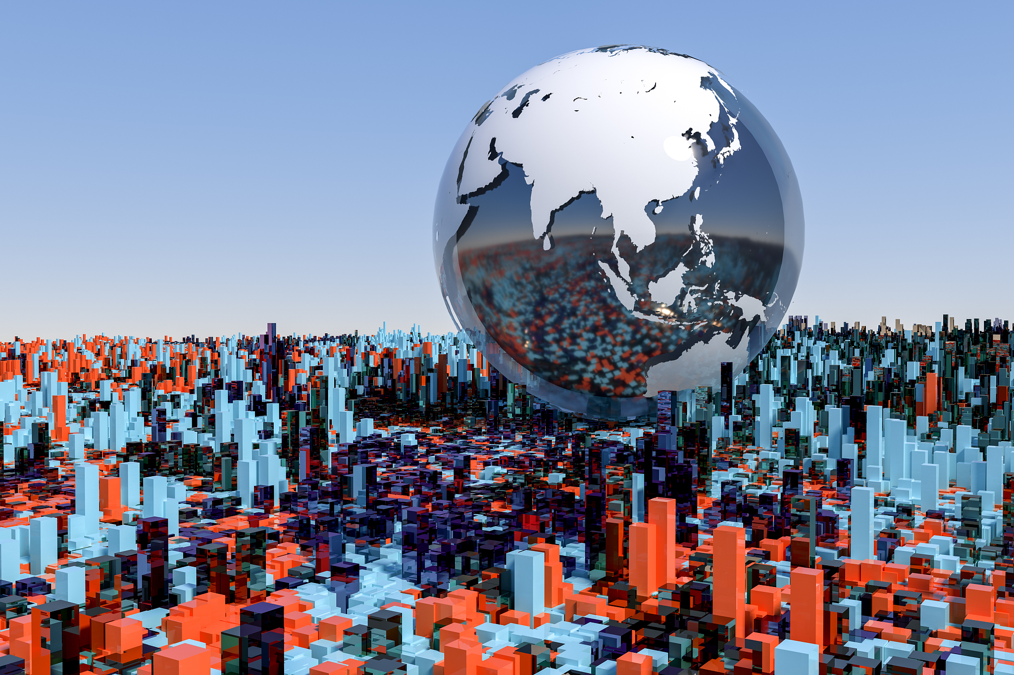 3d rendering, earth graphics and granular sensation background