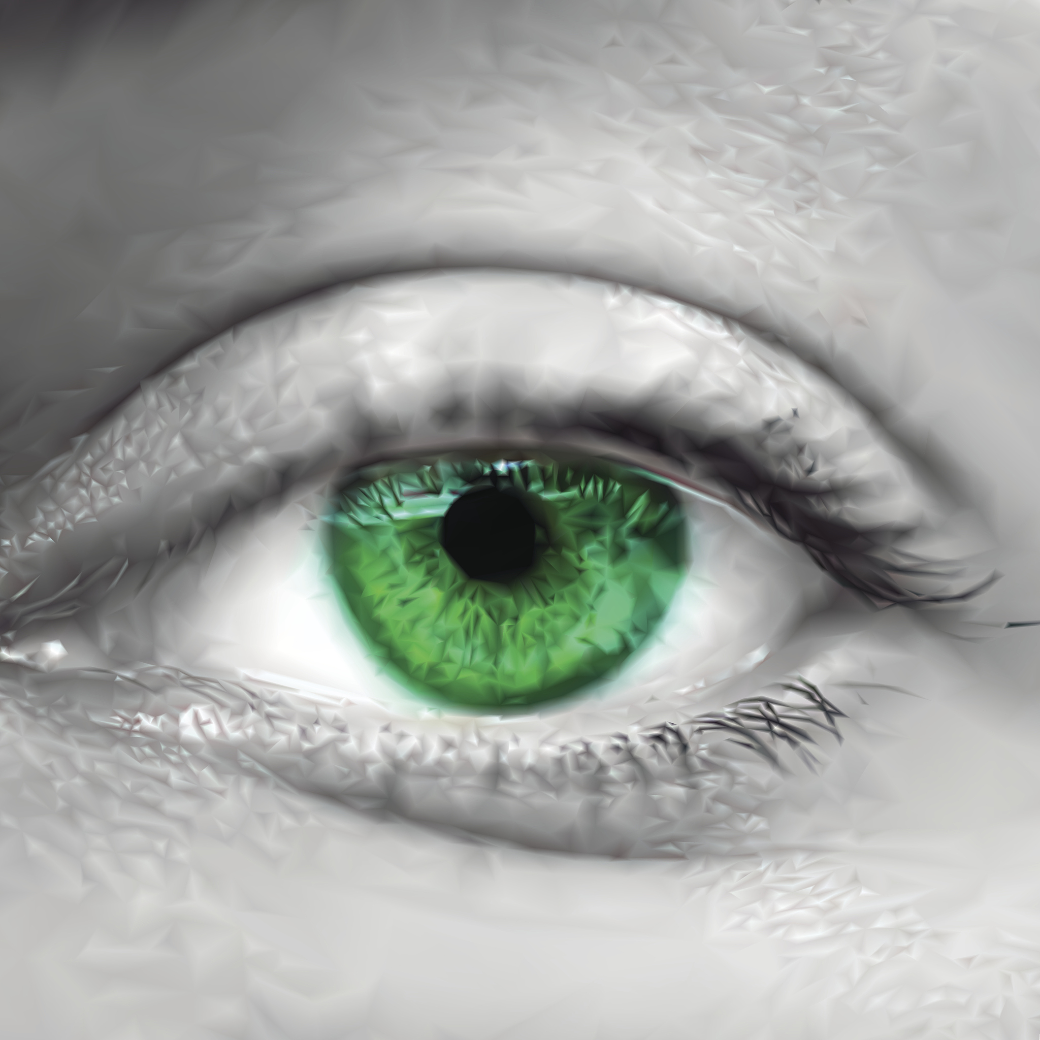 green female eye macro. vector