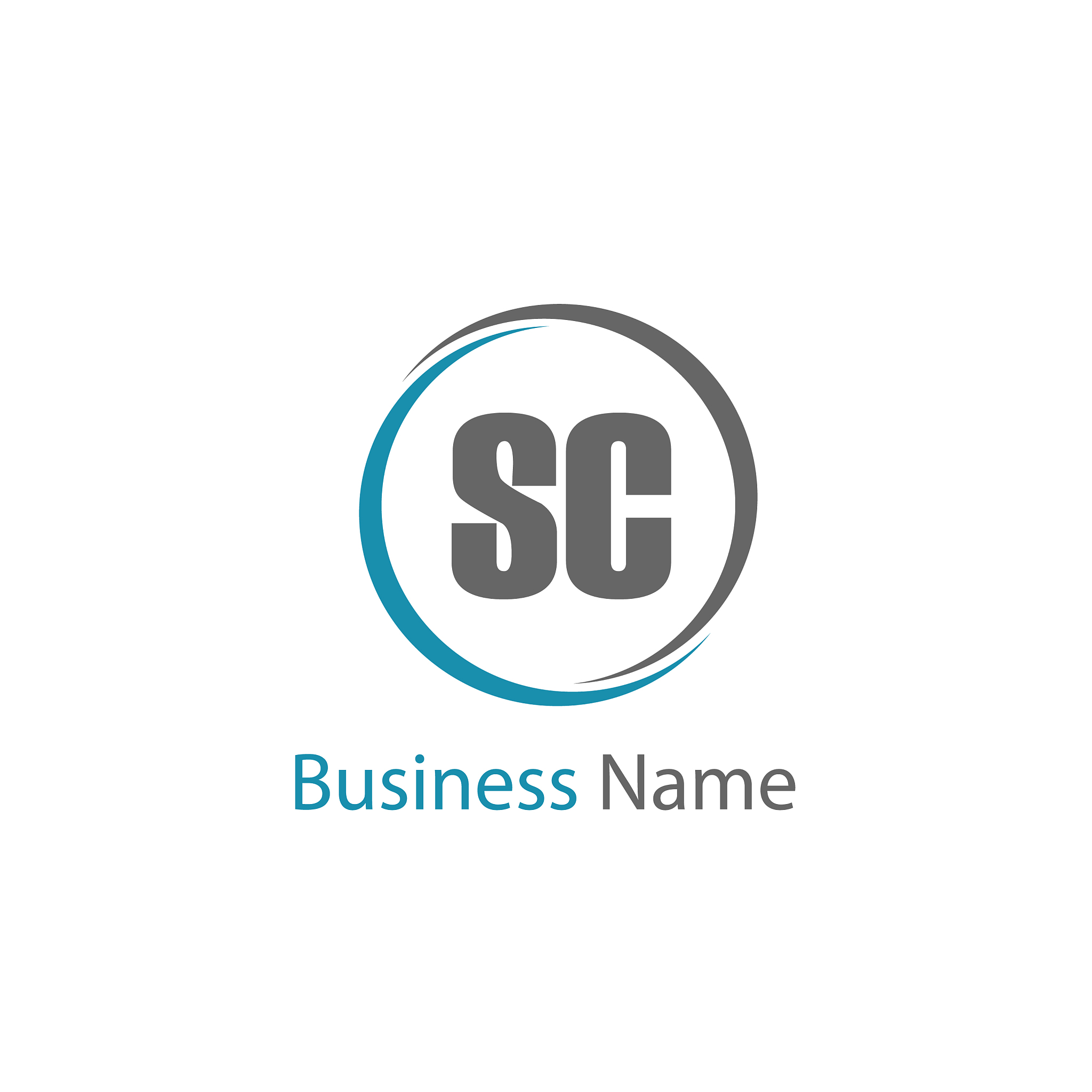 initial letter sc logo template design