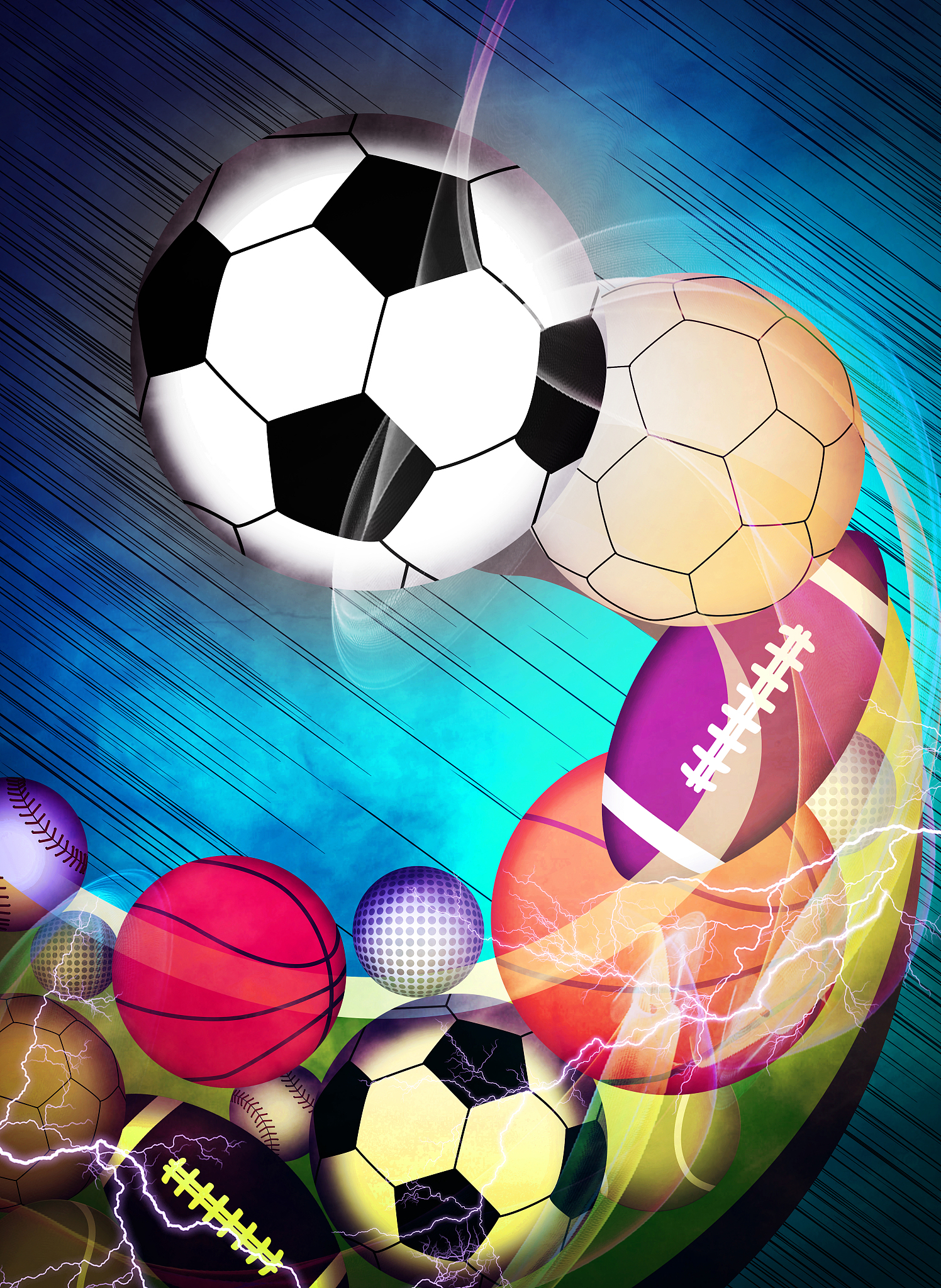 sport balls background