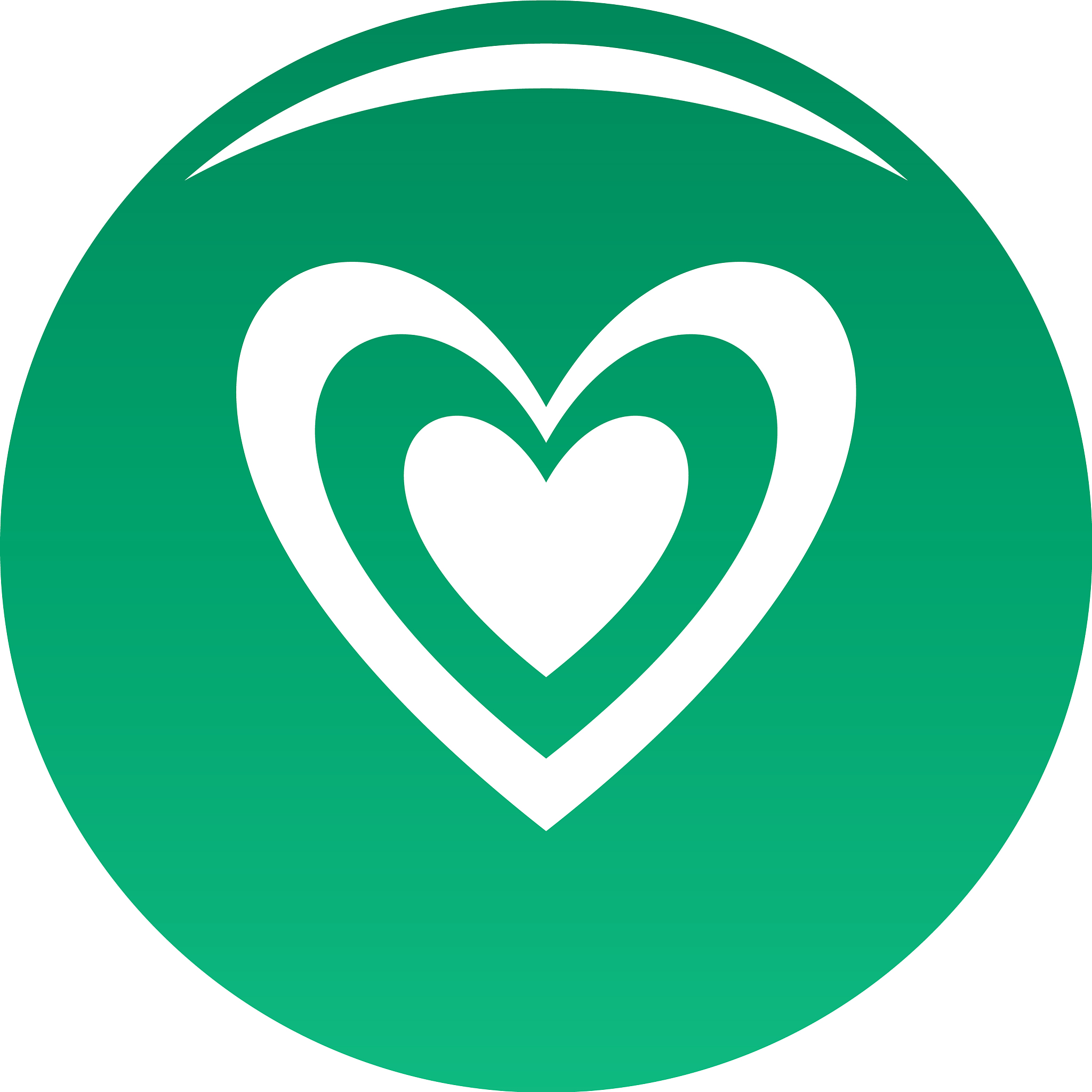 masculine heart icon green