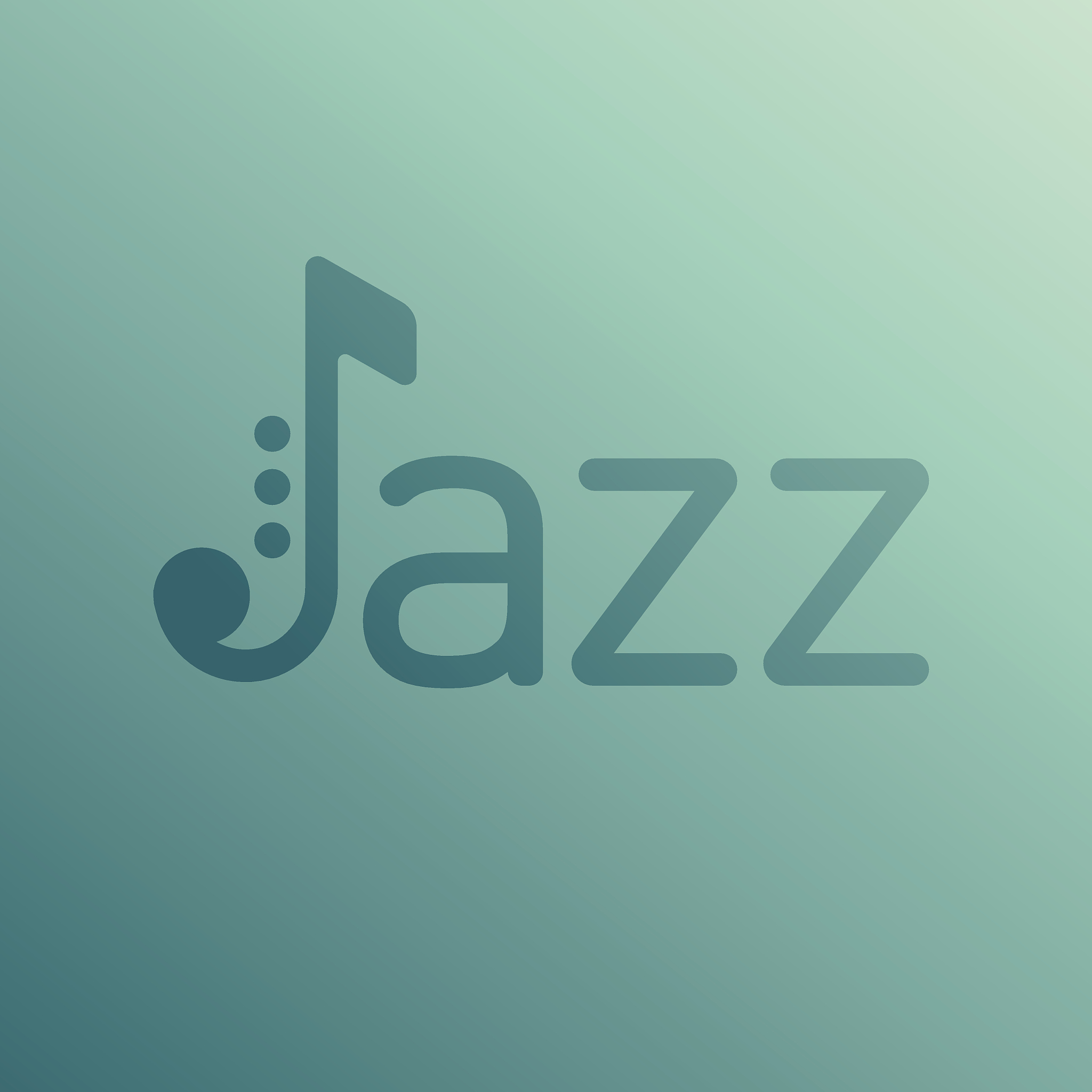 jazz logo on azure background. saxophone icon