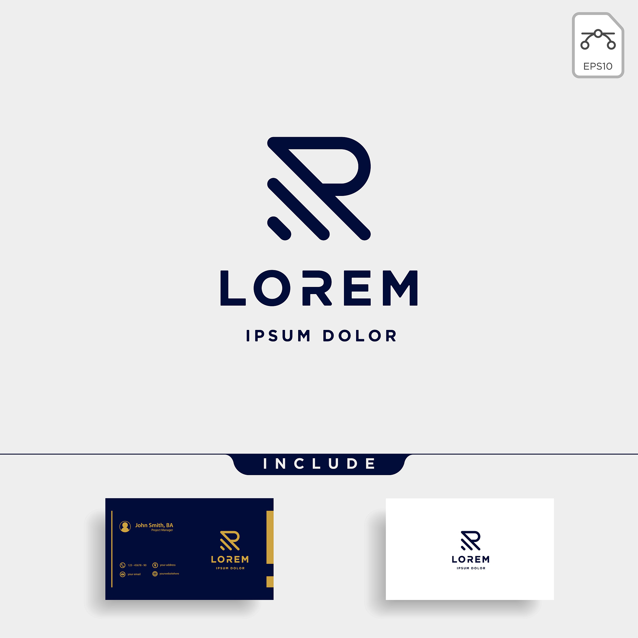 letter r monogram icon design minimal