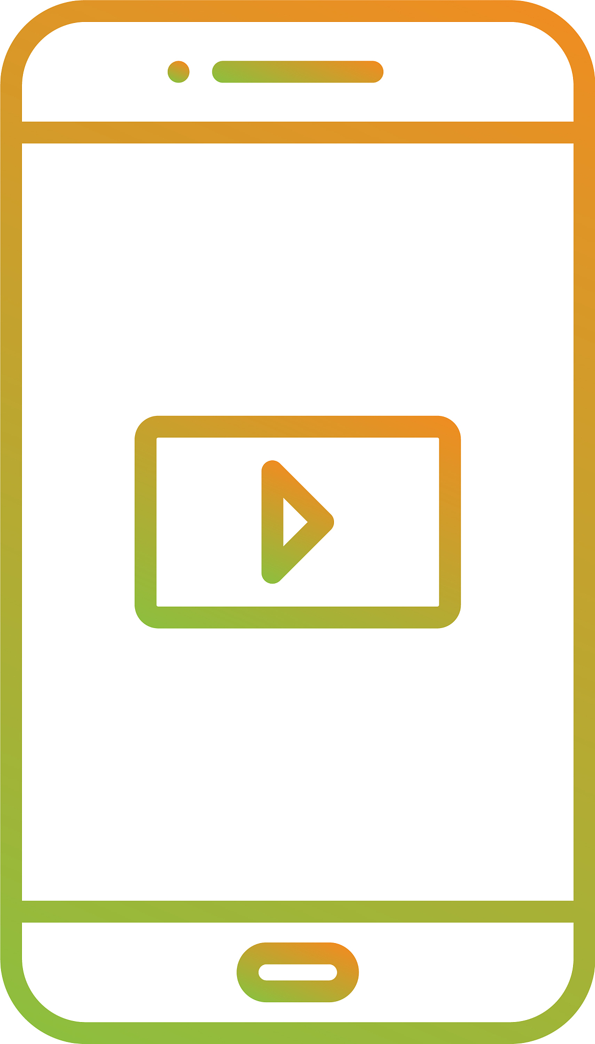 unique video app line icon