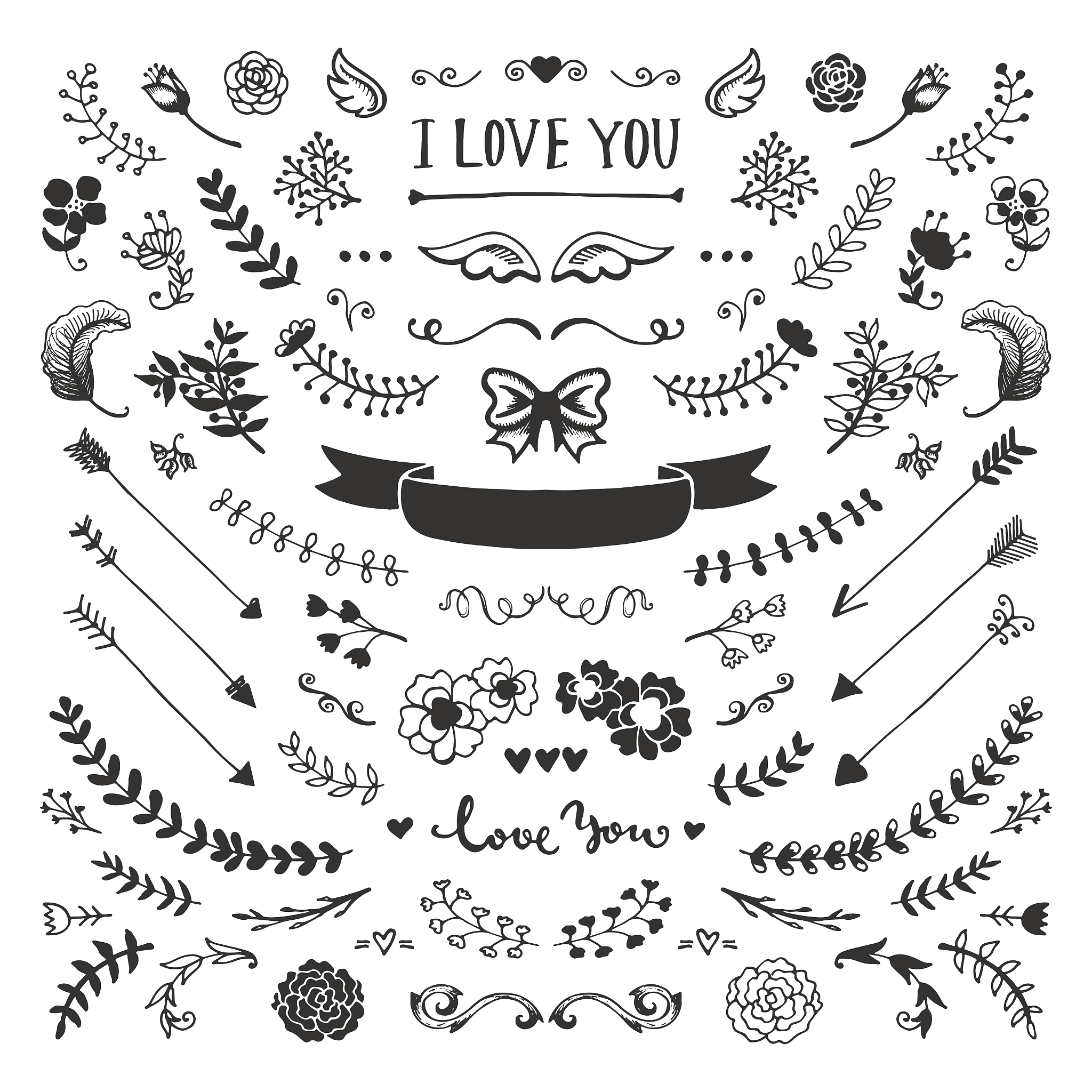 floral elements collection