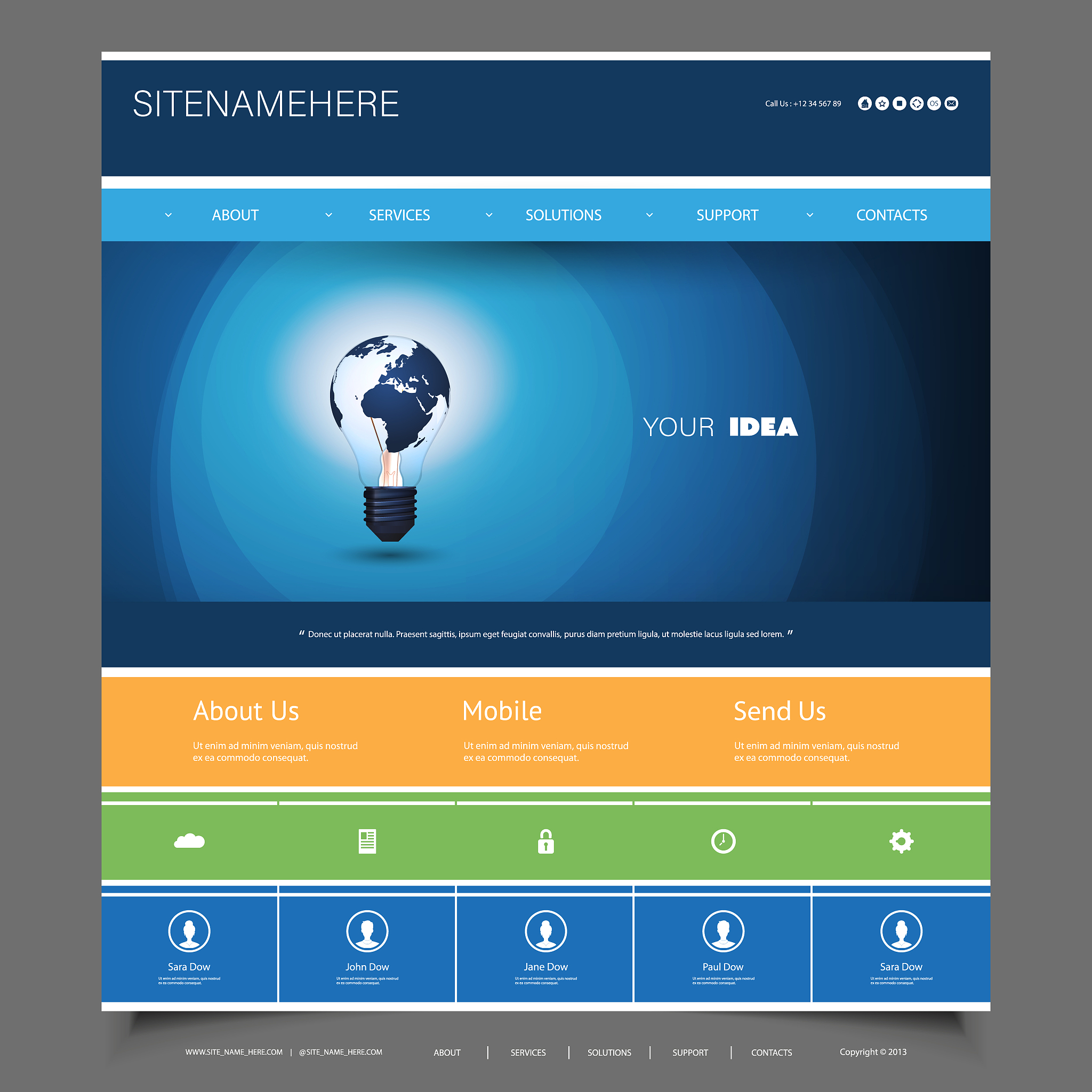 one page website template - ideas