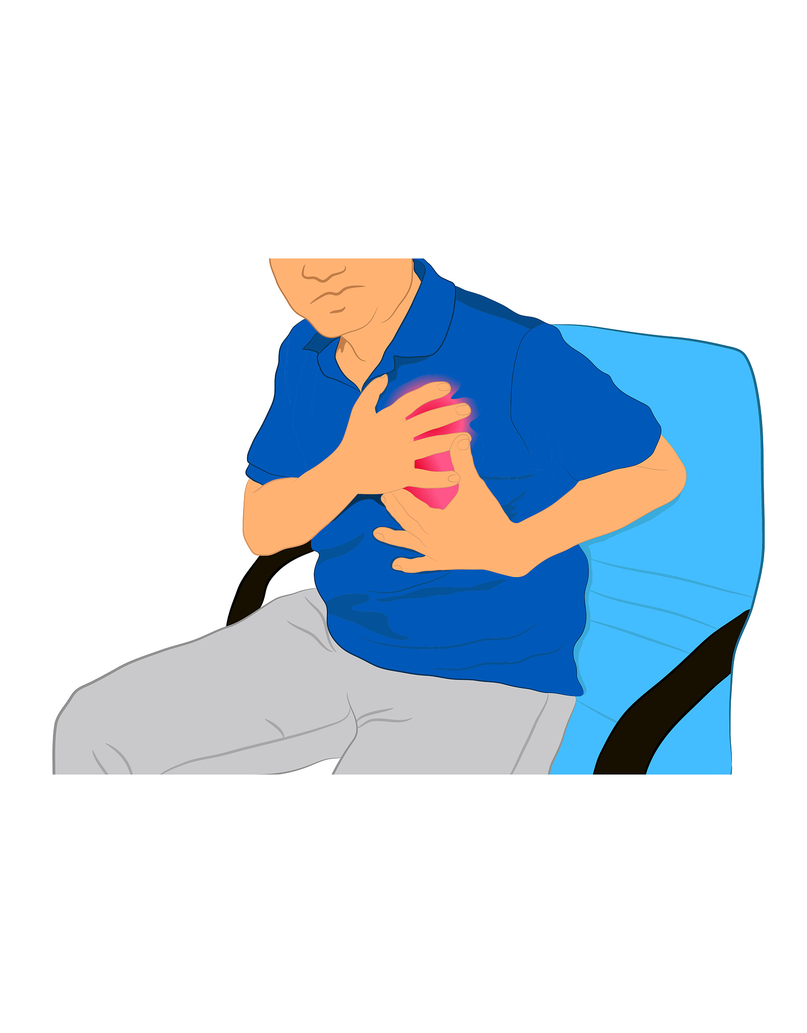 asian man holds on his heart having a heart ache, concept mainta