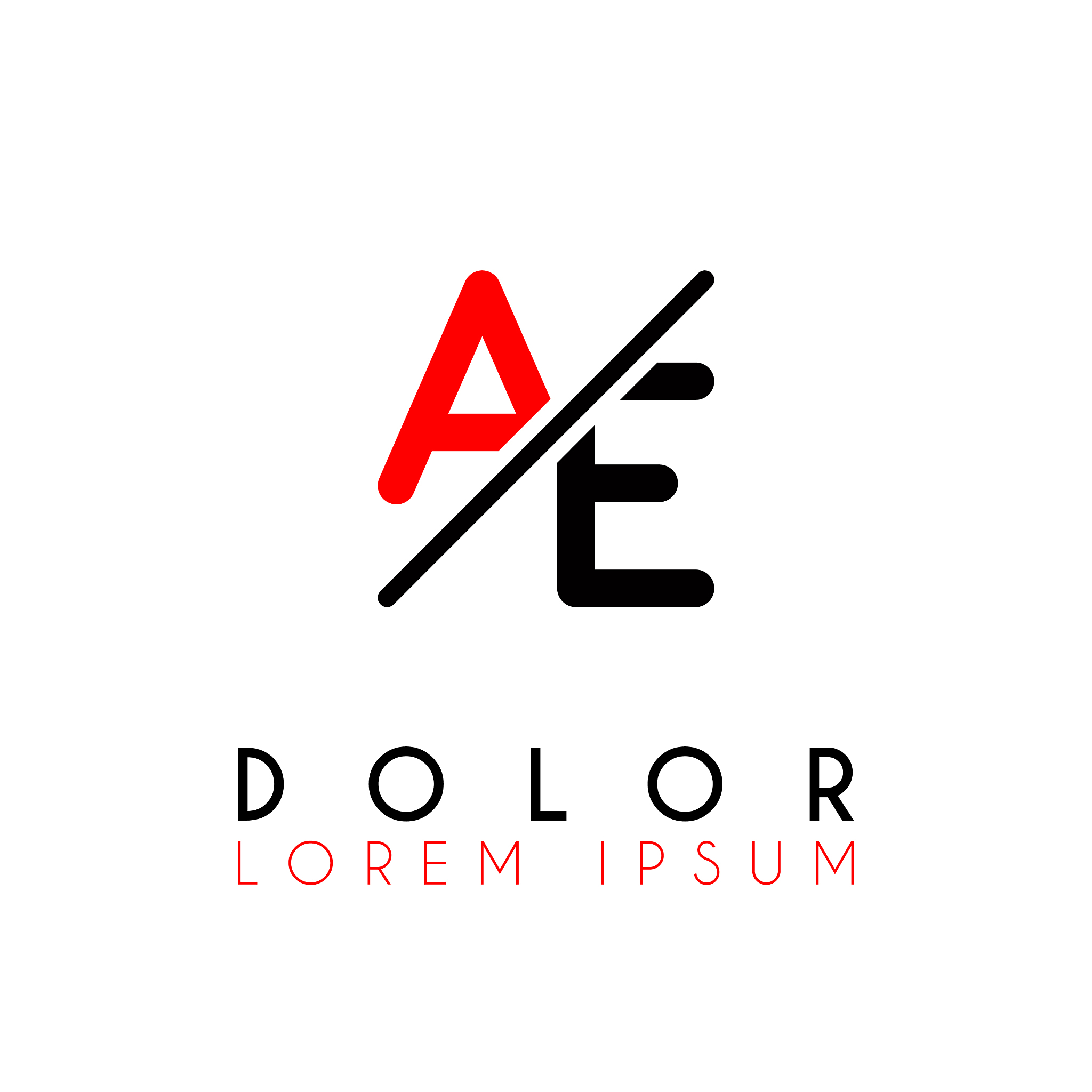 logo a slash e with black red