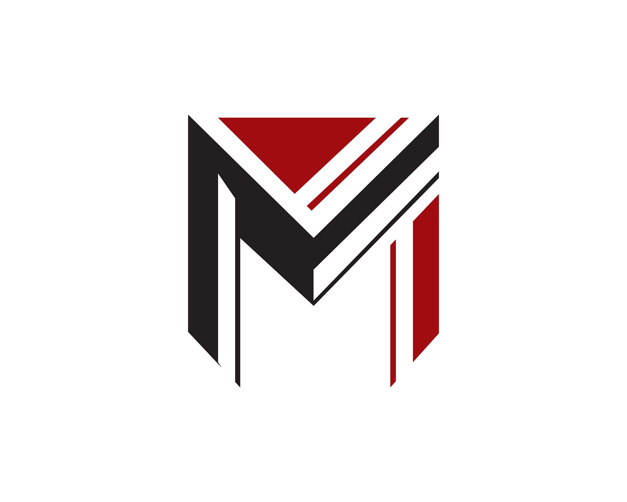 m letter logo template
