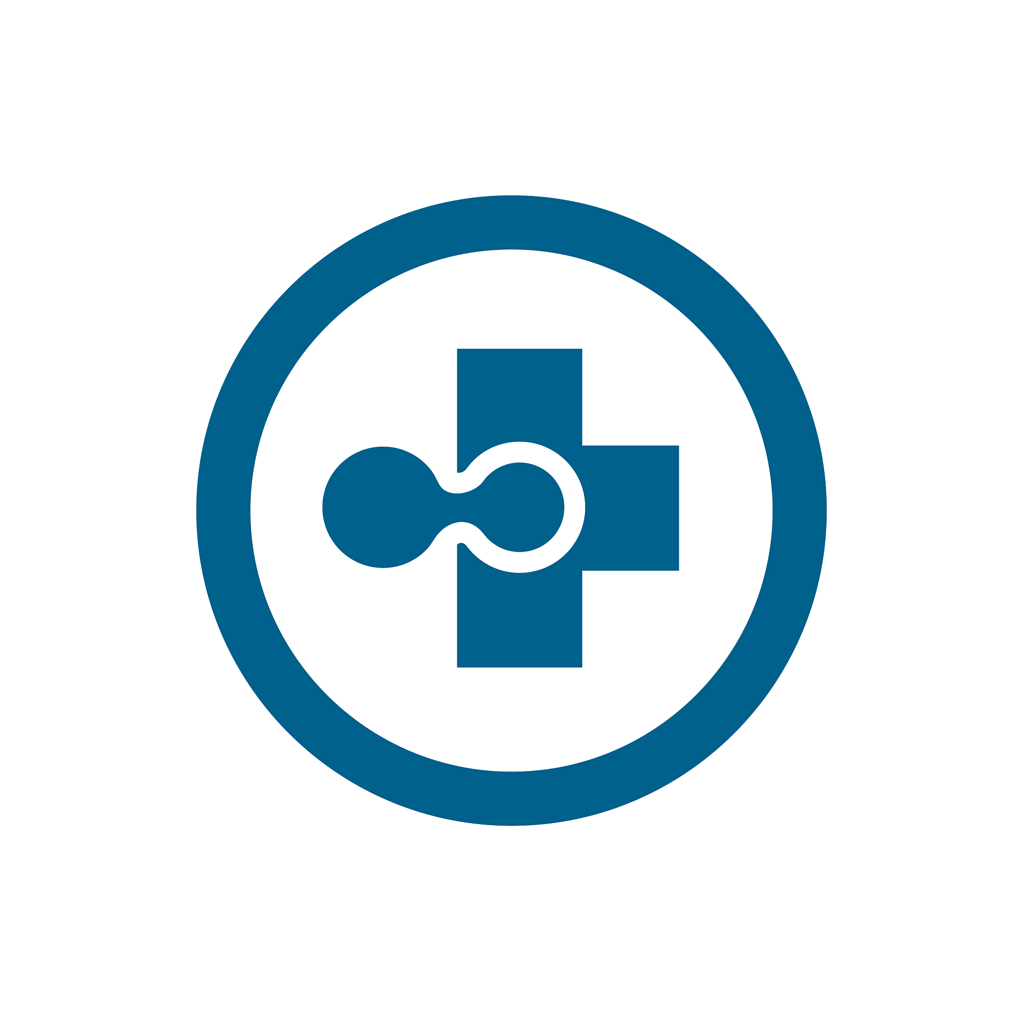 medical technology plus positive cross logo icon