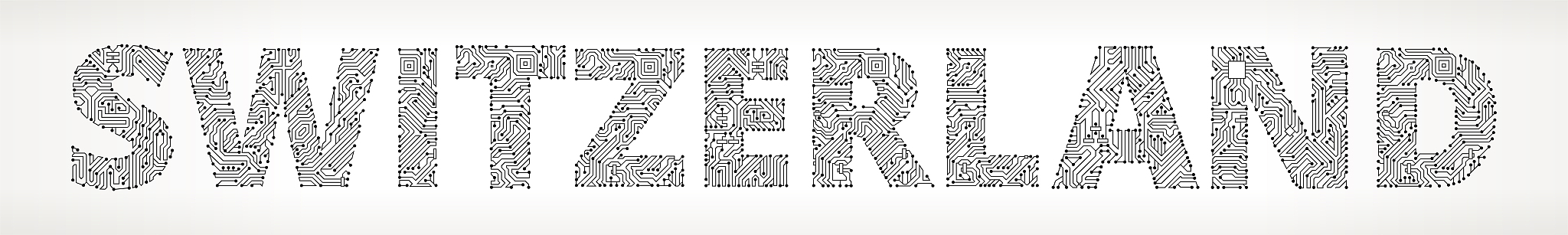 switzerland circuit board vector buttons
