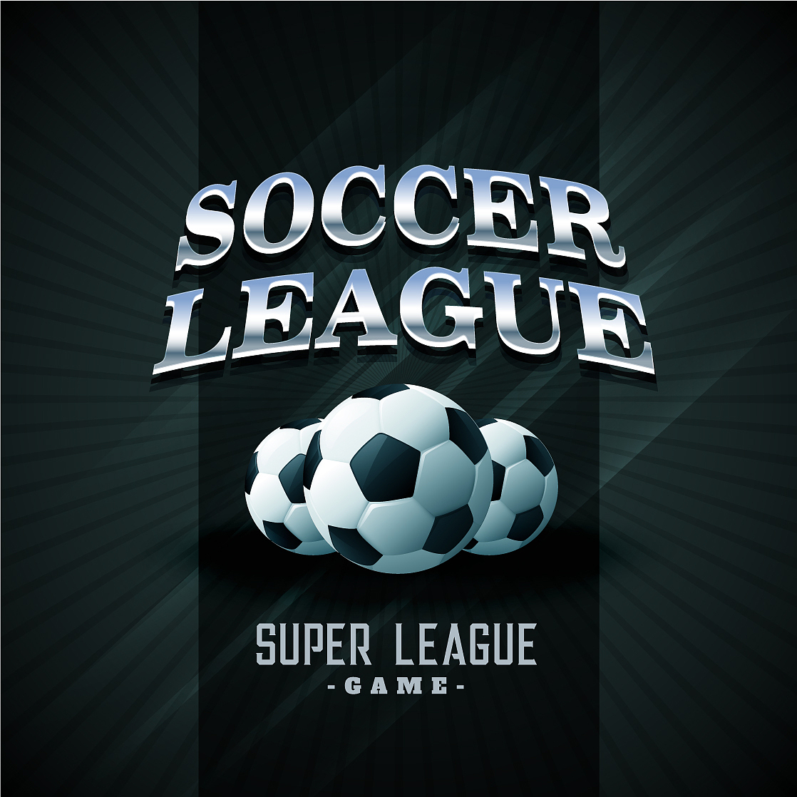 soccer league football black sports background
