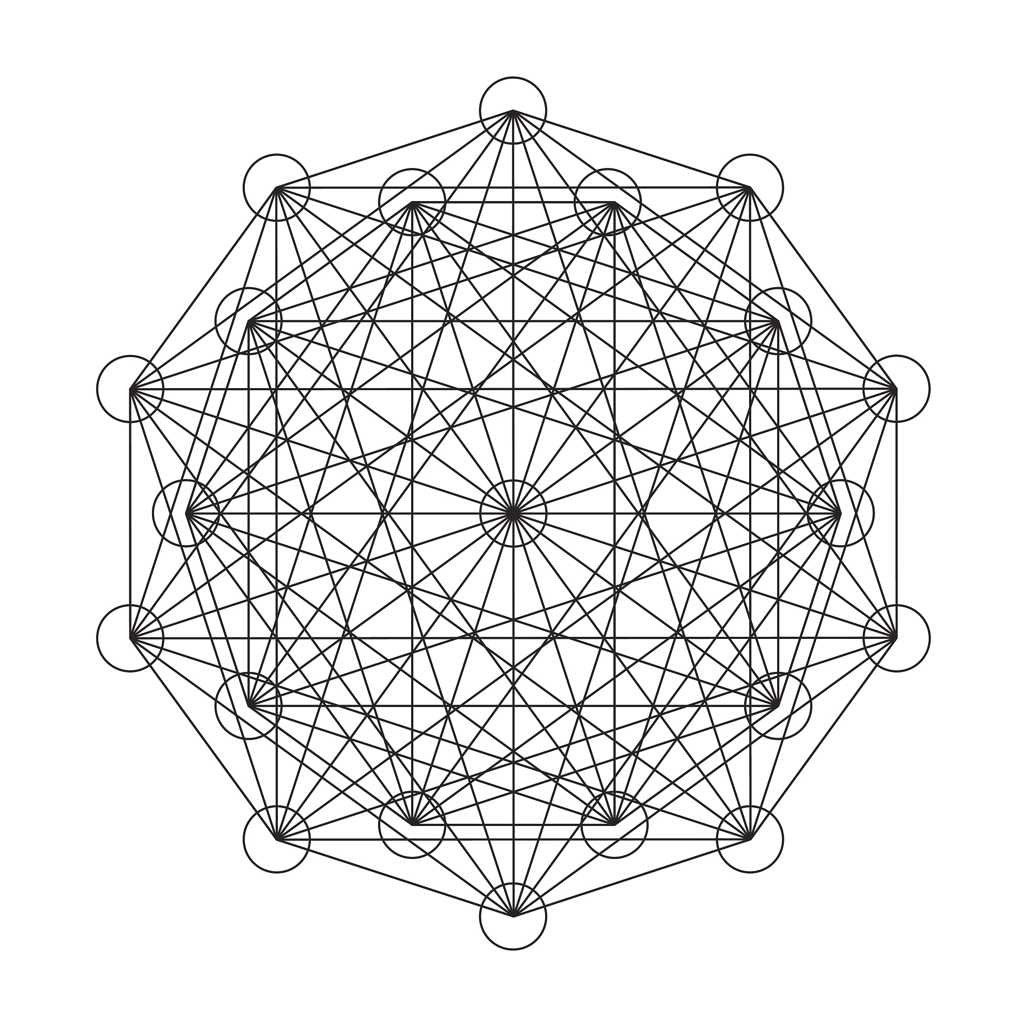 interwoven pattern of geometric shapes. vector illustration.