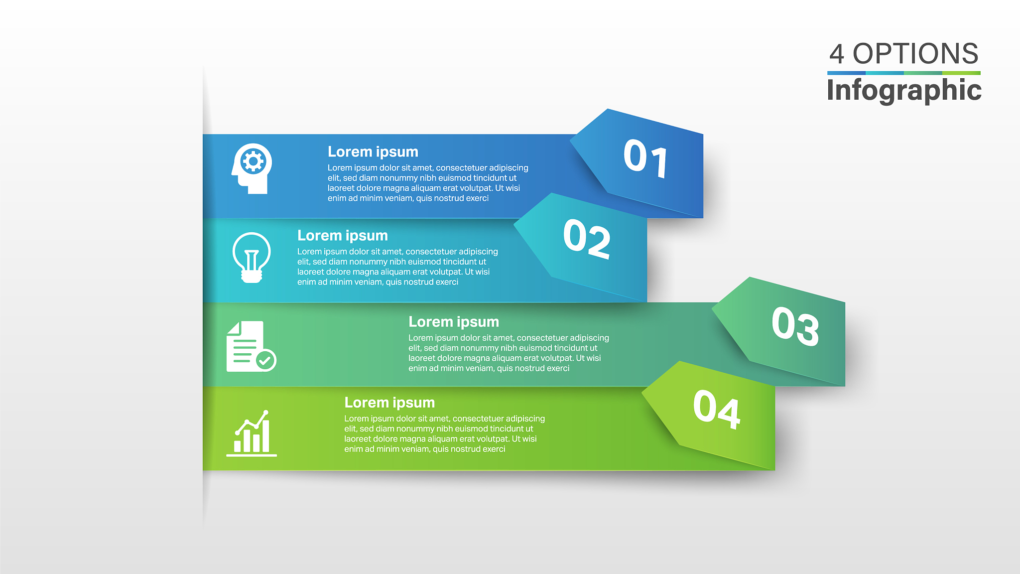 infographic design template with 4 steps