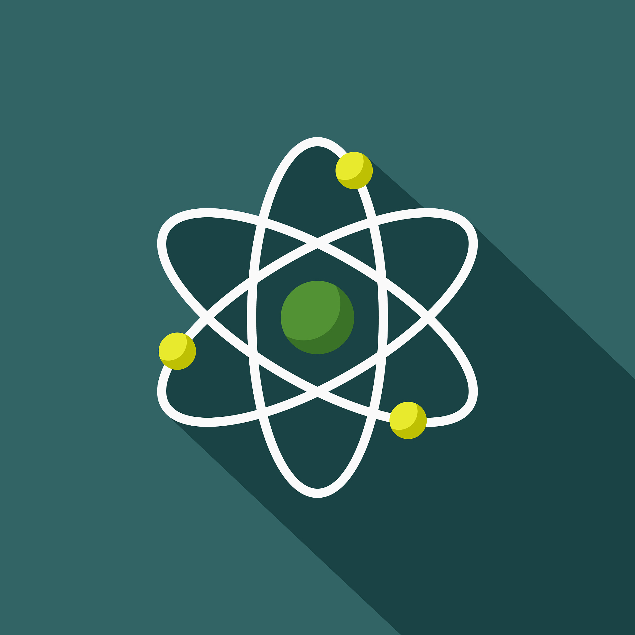 atom flat design environmental icon