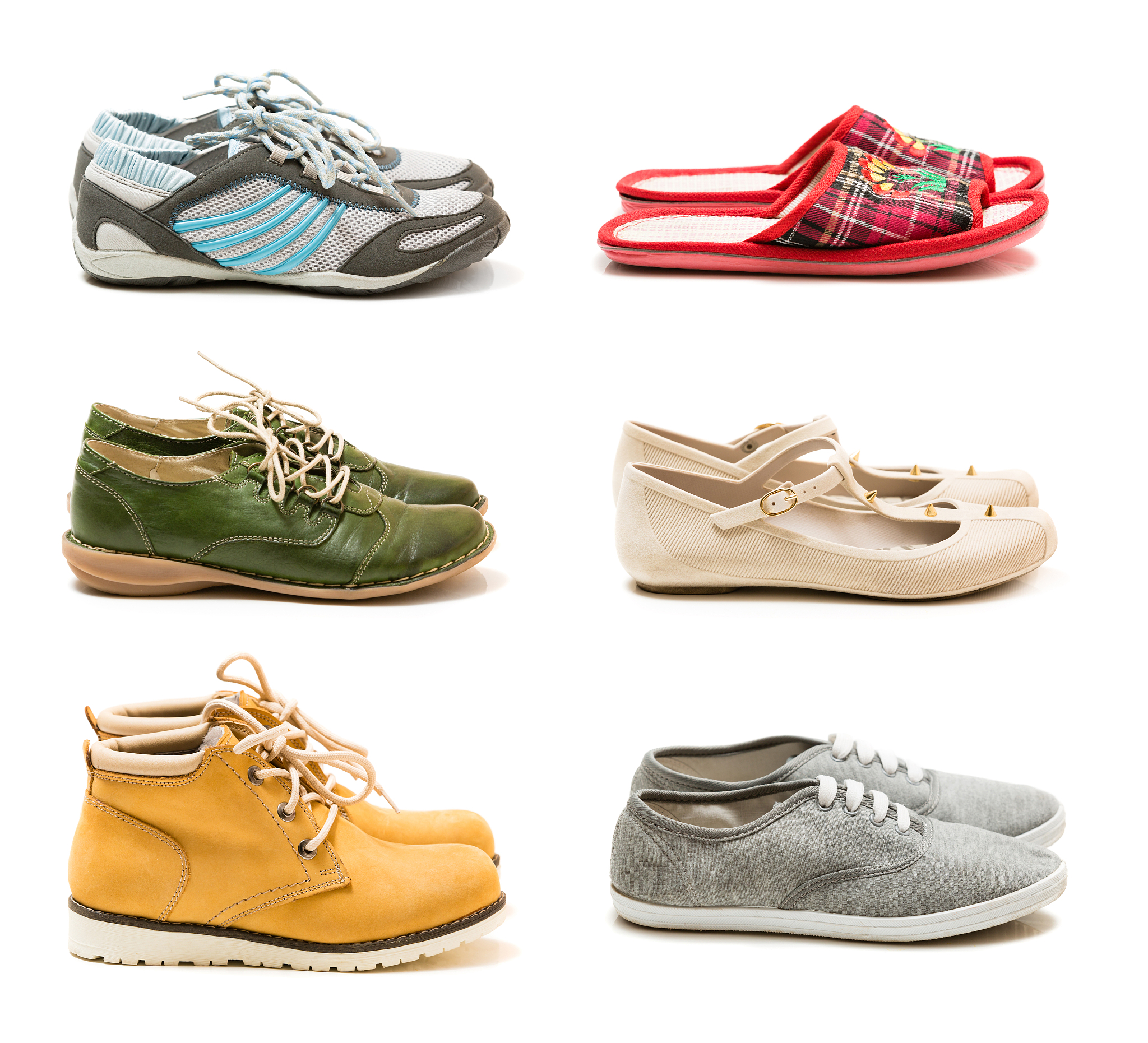 collection of comfortable casual shoes