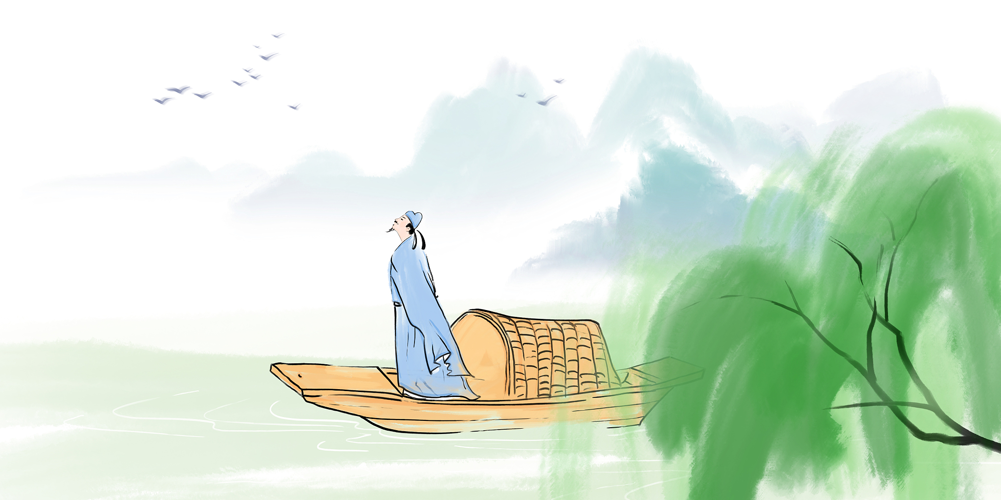 李白：两岸猿声啼不住，轻舟已过万重山