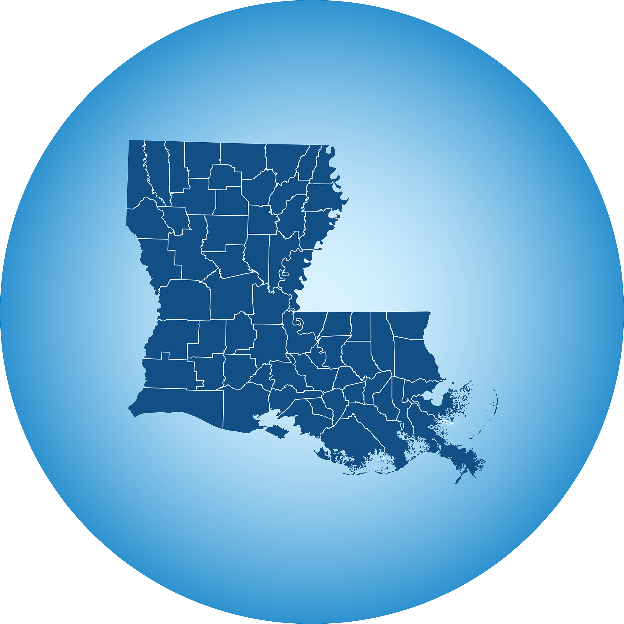 map of louisiana