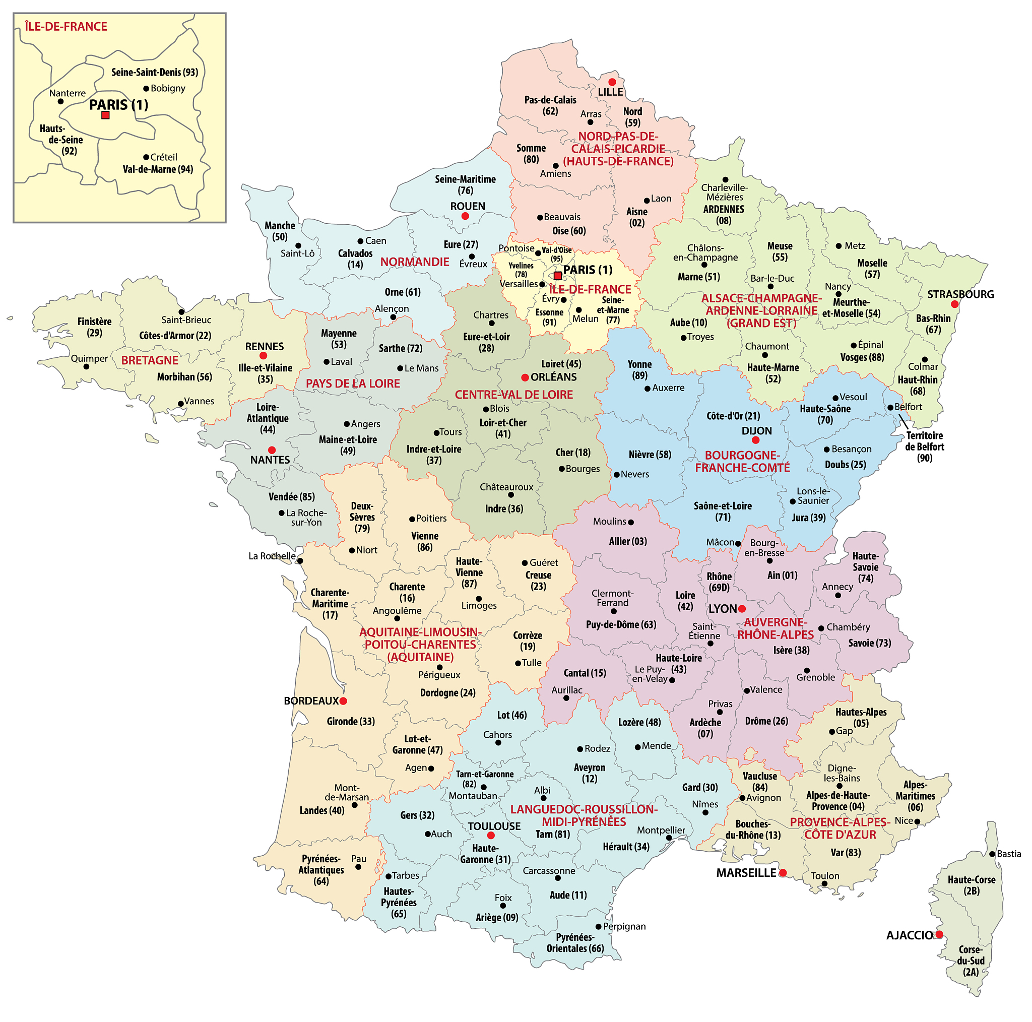 new regions of france since 2016