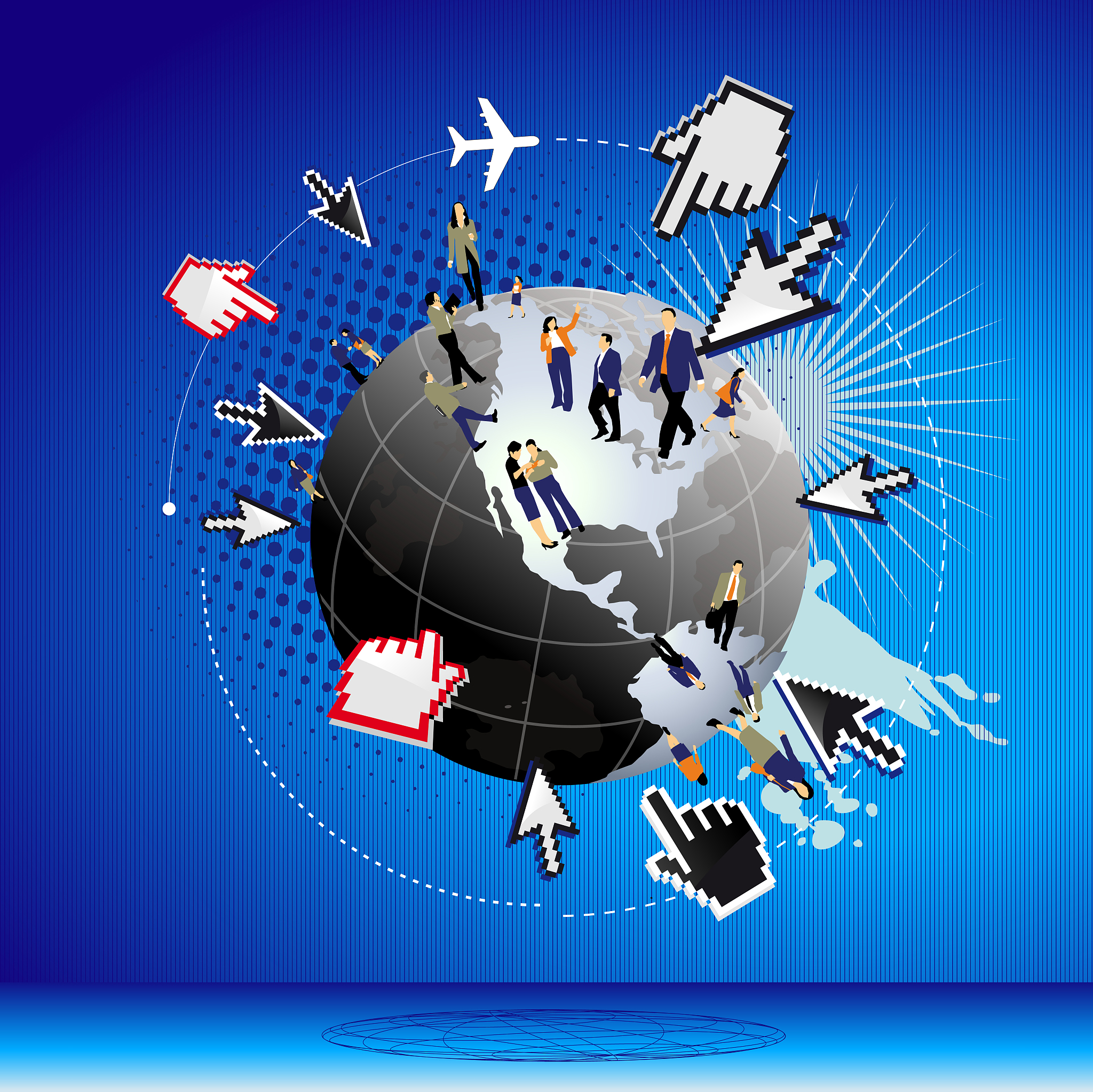 social network social media business people global concept