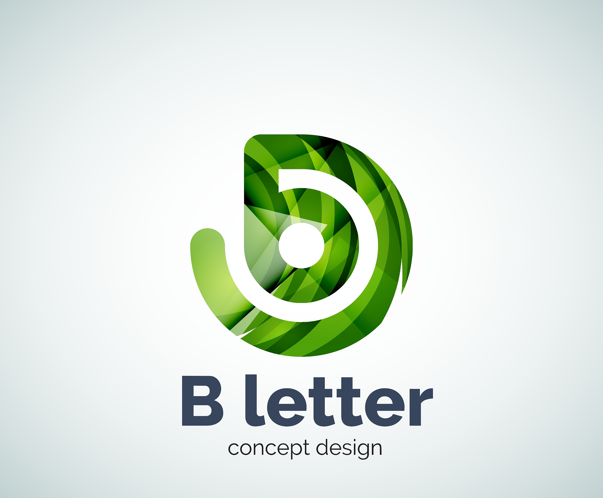 b letter concept logo template