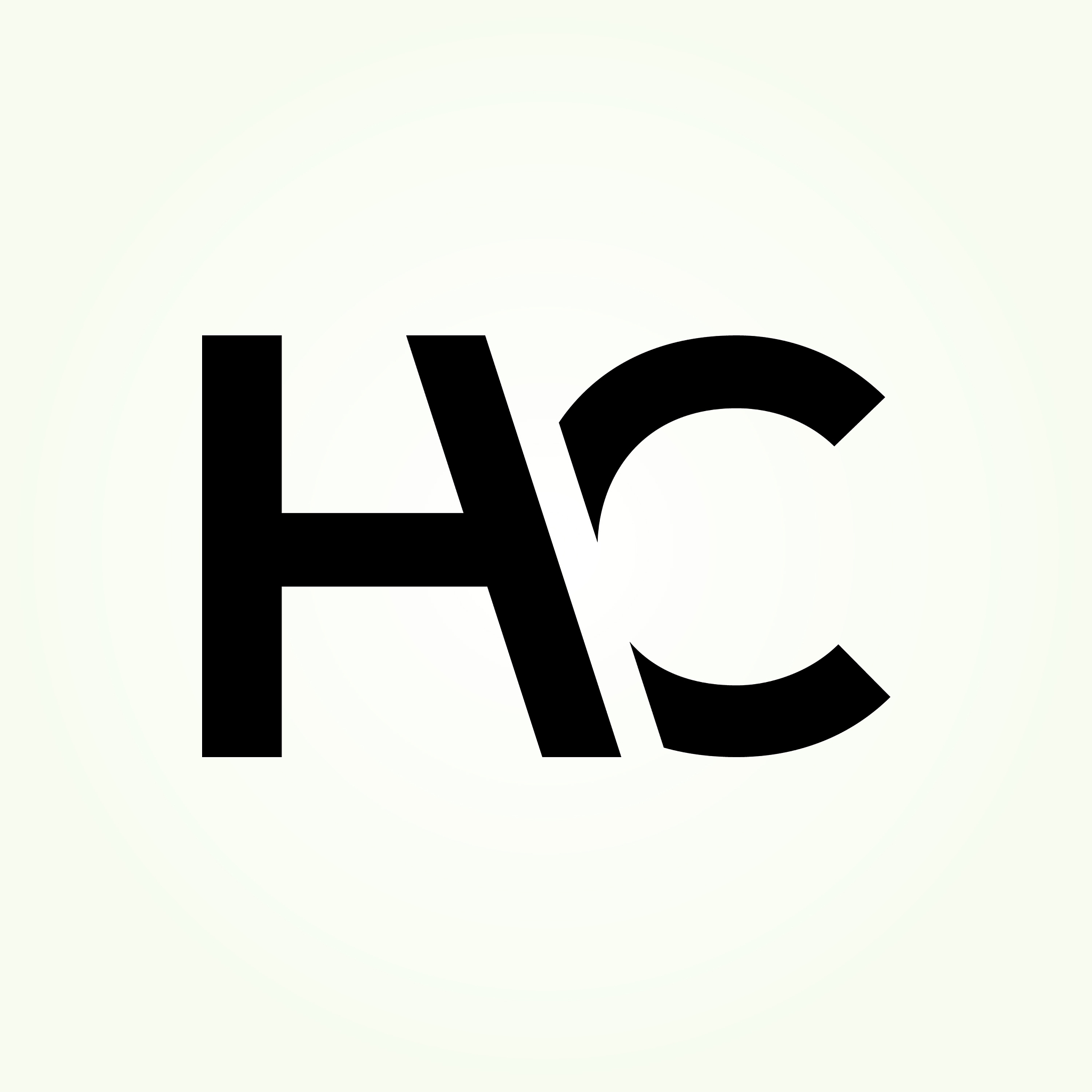 letter hc logo design linked template with black