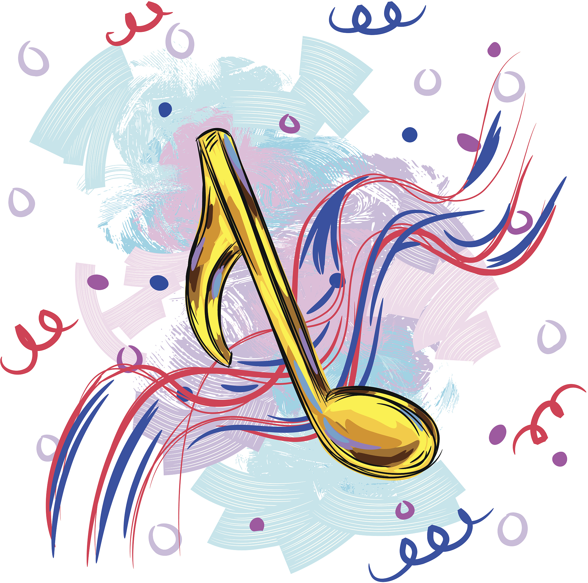 golden music note