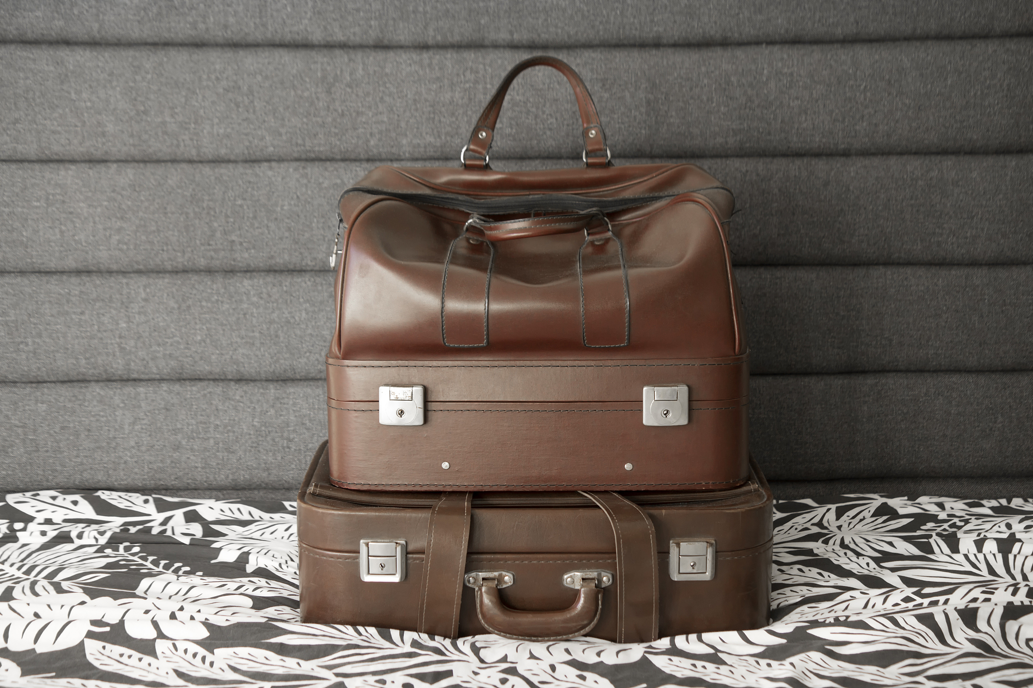 suitcase and luggage prepared for the trip