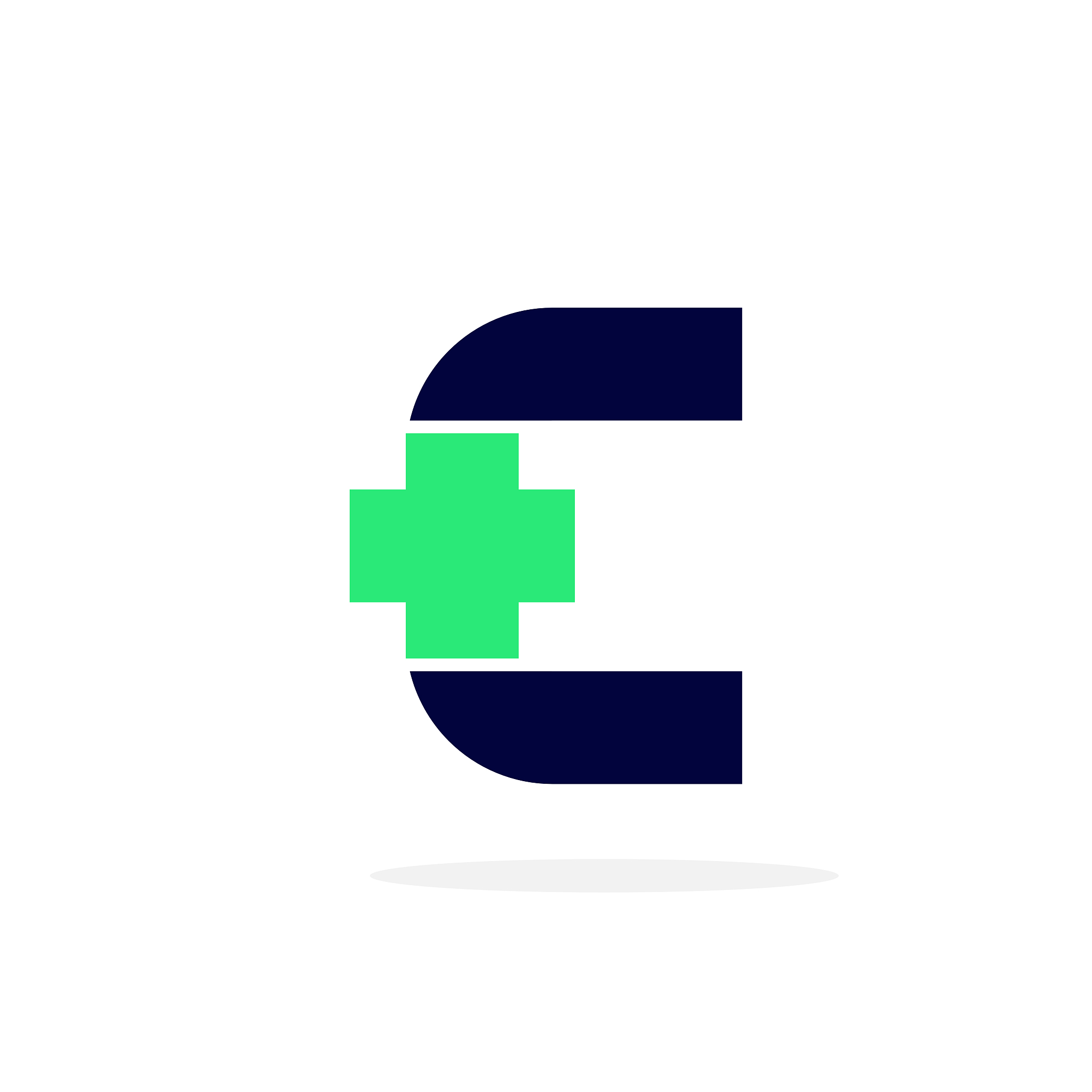 vector logo letter medical cross c
