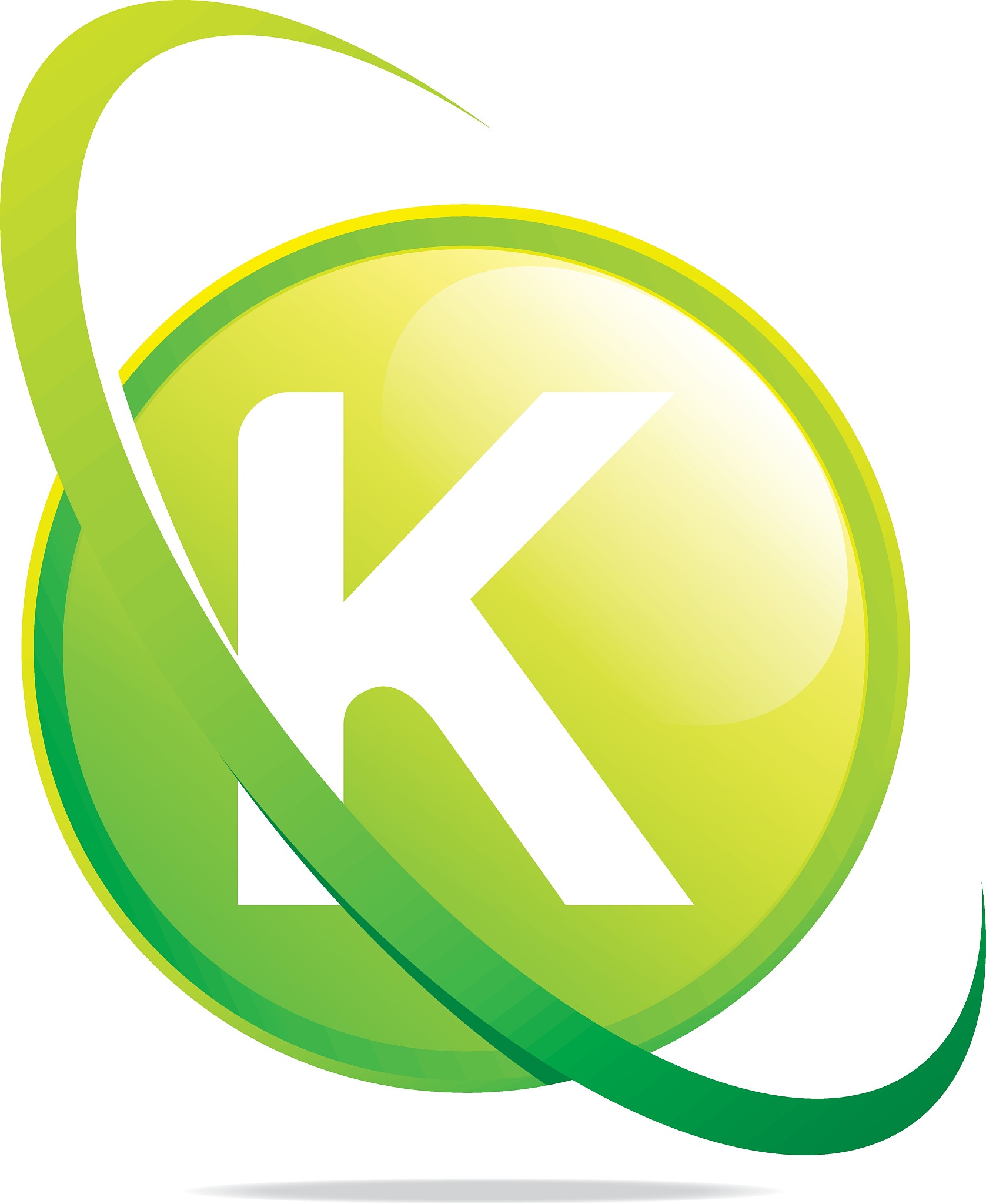 circle globe round letter k