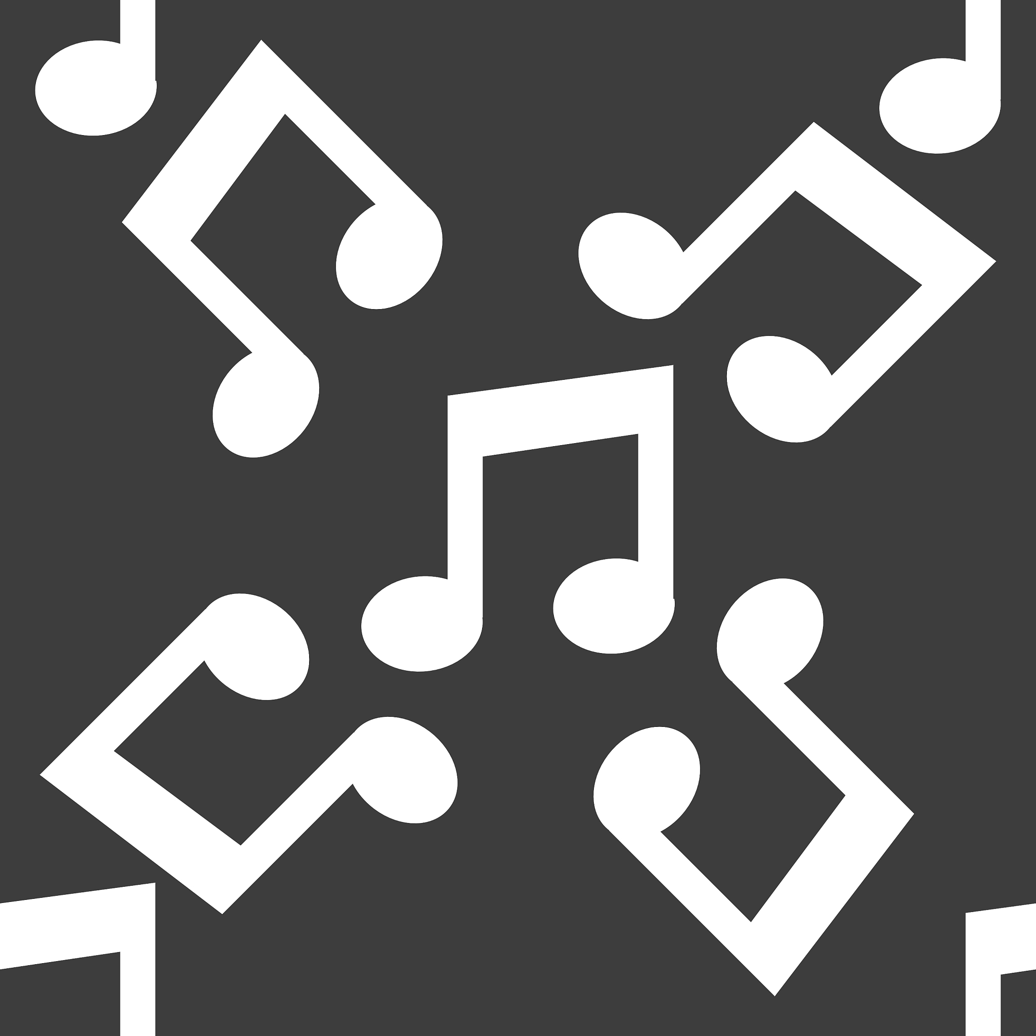music note web icon flat design seamless pattern