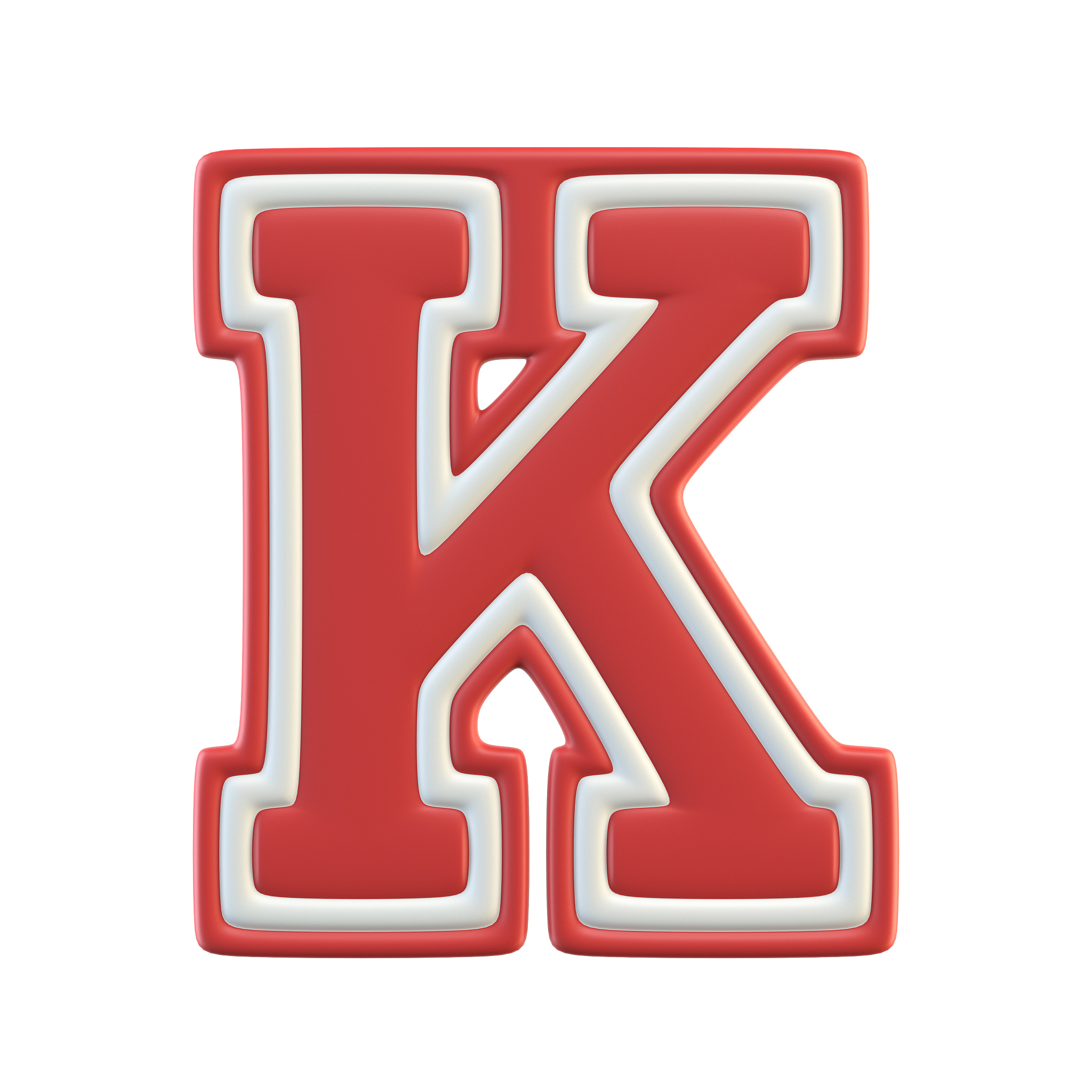 classic style sport team font, letter k